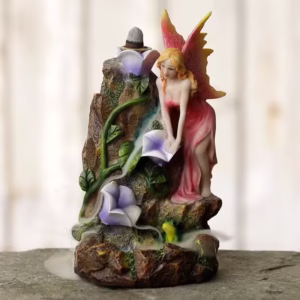 fairy flower garden waterfall backflow incense burner
