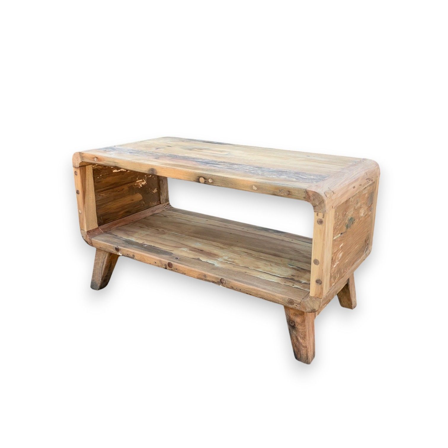 bG9jYWw6Ly9tZWRpYS8xSC9BRS82MFIzMEMxSDc0VktBRTFILzk5MjZlZTVkLmpwZWc.jpg Small Rounded Coffee Table - Recycled Wood - Image 2