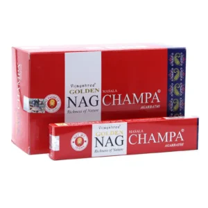 golden nag champa incense sticks (15g) – traditional hand rolled fragrance