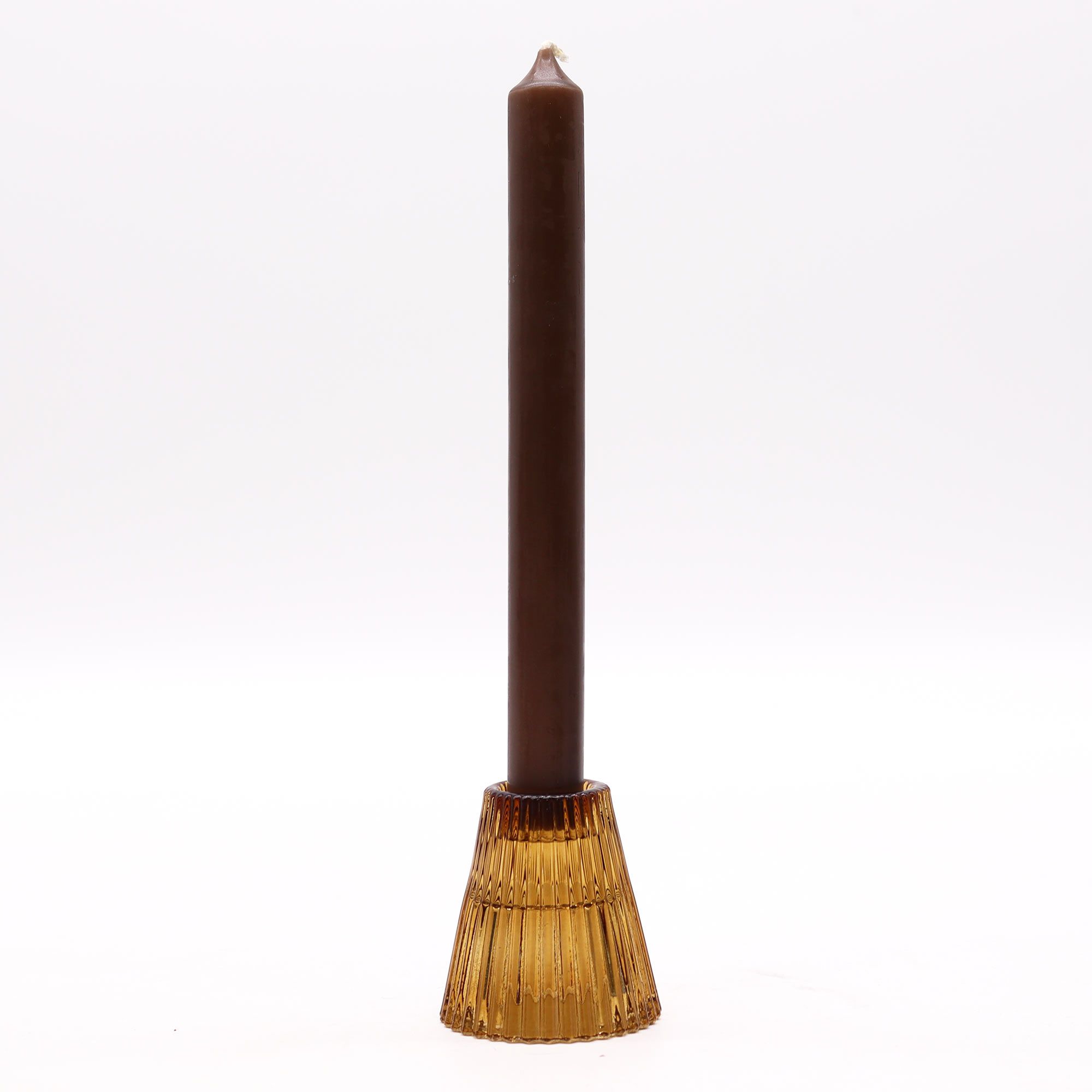 bG9jYWw6Ly9tZWRpYS85Ry84RS82MFIzMEMxSDc0UjM4RTlHLzg3MGE5MmFjLmpwZWc.jpg Flip Dinner Candle / Tealight Holder - Antique Amber - Image 2