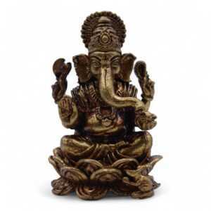 Brass Miniature Gods - Ganesha (52gms)  - 49mm