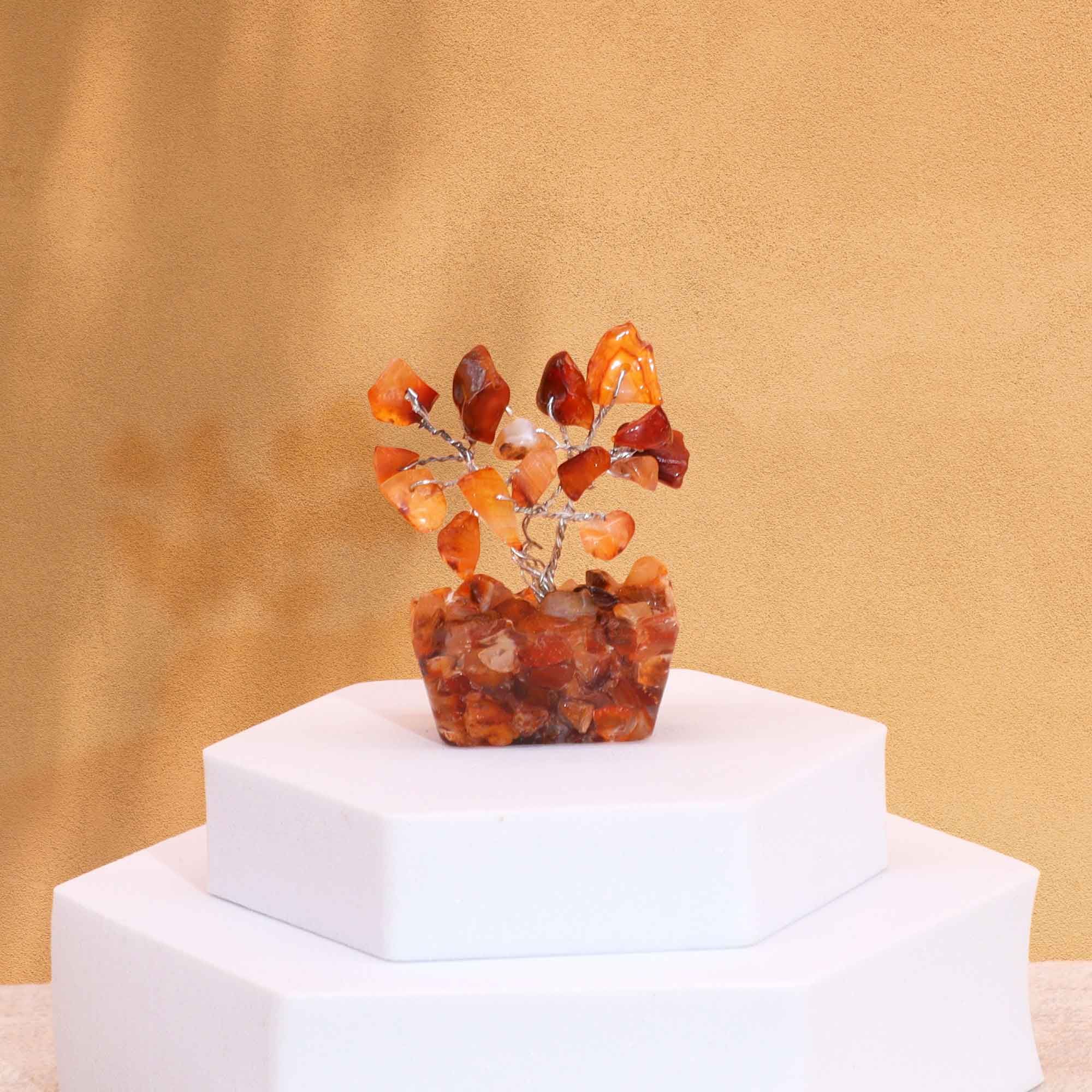 bG9jYWw6Ly9tZWRpYS85Ry9FRC82MFIzMEMxRzZXUjNFRDlHL2I0M2ZkZTA1LmpwZWc.jpg Mini Gemstone Tree On Orgonite Base - Carnelian (15 stones) - Image 4