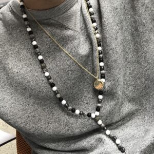 Buddha / Black Stone - Gemstone Necklace
