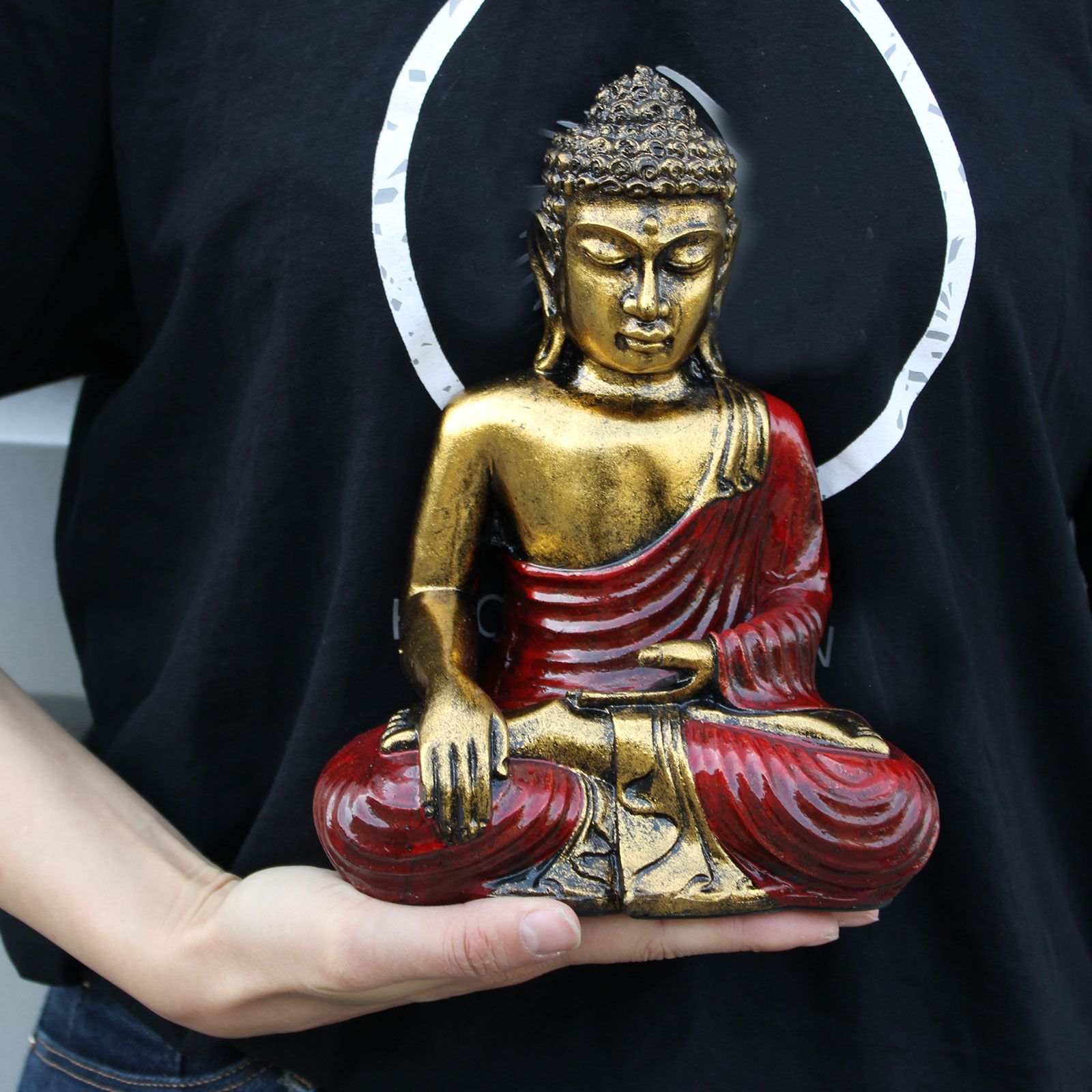 bG9jYWw6Ly9tZWRpYS85SC8wRS82MFIzMEMxRzZSUjMwRTlILzBmNzFiZTUyLmpwZWc.jpg Red & Gold Buddha - Large - Image 5