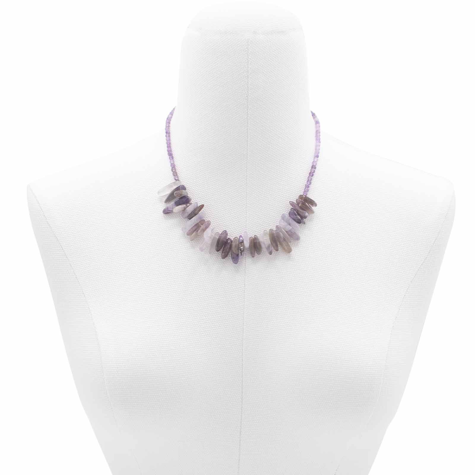 bG9jYWw6Ly9tZWRpYS85SC8yRS82MFIzMEMxRzZXUjMyRTlILzUwYzgxYzY0LmpwZWc.jpg Longstone Gem Necklace - Amethyst - Image 2
