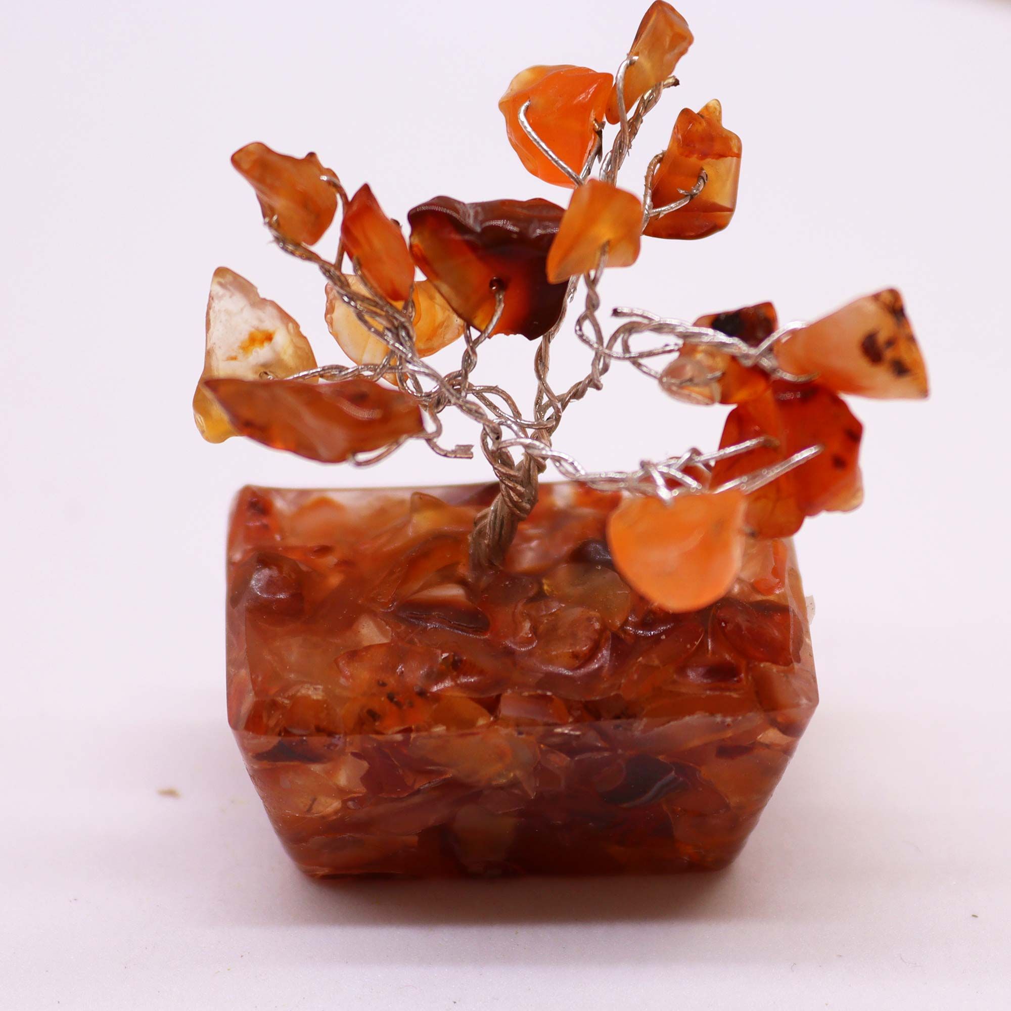 bG9jYWw6Ly9tZWRpYS85SC9FRC82MFIzMEMxRzZXUjNFRDlILzAzODg3NjA1LmpwZWc.jpg Mini Gemstone Tree On Orgonite Base - Carnelian (15 stones) - Image 6