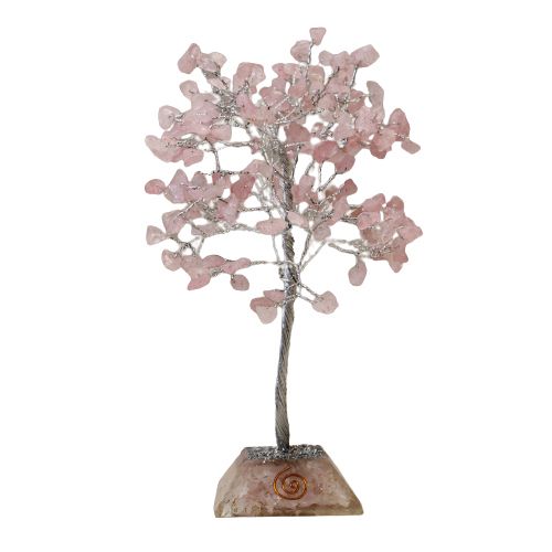 bG9jYWw6Ly9tZWRpYS85SC9KRC82MFIzMEMxRzZSUzNKRDlILzcyNDkxMGI0LmpwZWc.jpg Gemstone Tree with Organite Base - 160 Stone - Rose Quartz - Image 4
