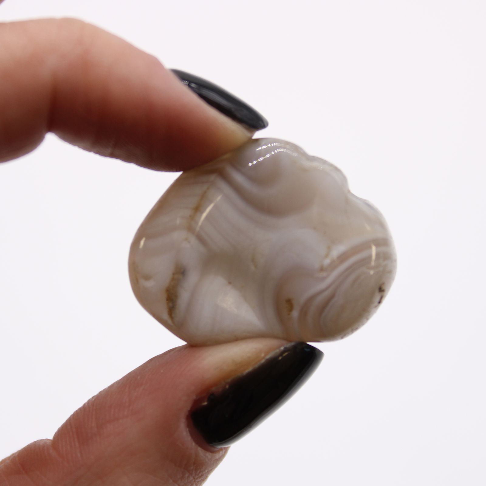 bG9jYWw6Ly9tZWRpYS85SC9KRC82MFIzMEMxRzZSVEtKRDlILzA5OGIzOGQ2LmpwZWc.jpg Medium African Tumble Stones - Grey Agate - Botswana - Image 4