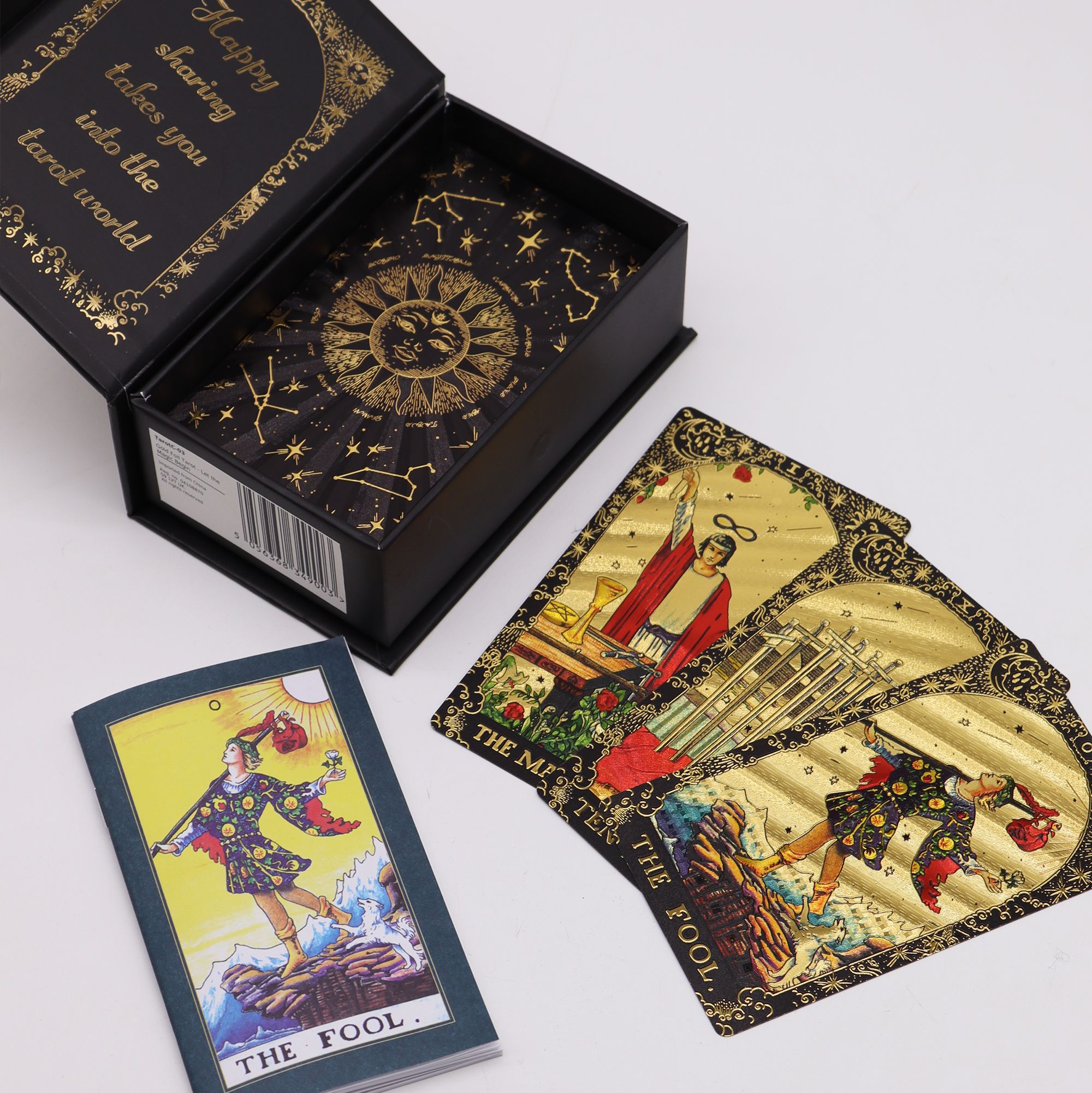 bG9jYWw6Ly9tZWRpYS85Si80RS82MFIzMEMxSDc0UjM0RTlKLzkwY2M3MTk2LmpwZWc.jpg Gold Foil Tarot - Let the Magic Begin - Gift Box - Image 2