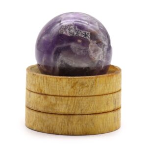 Gemstone Sphere 40mm - African Amethyst with Stand