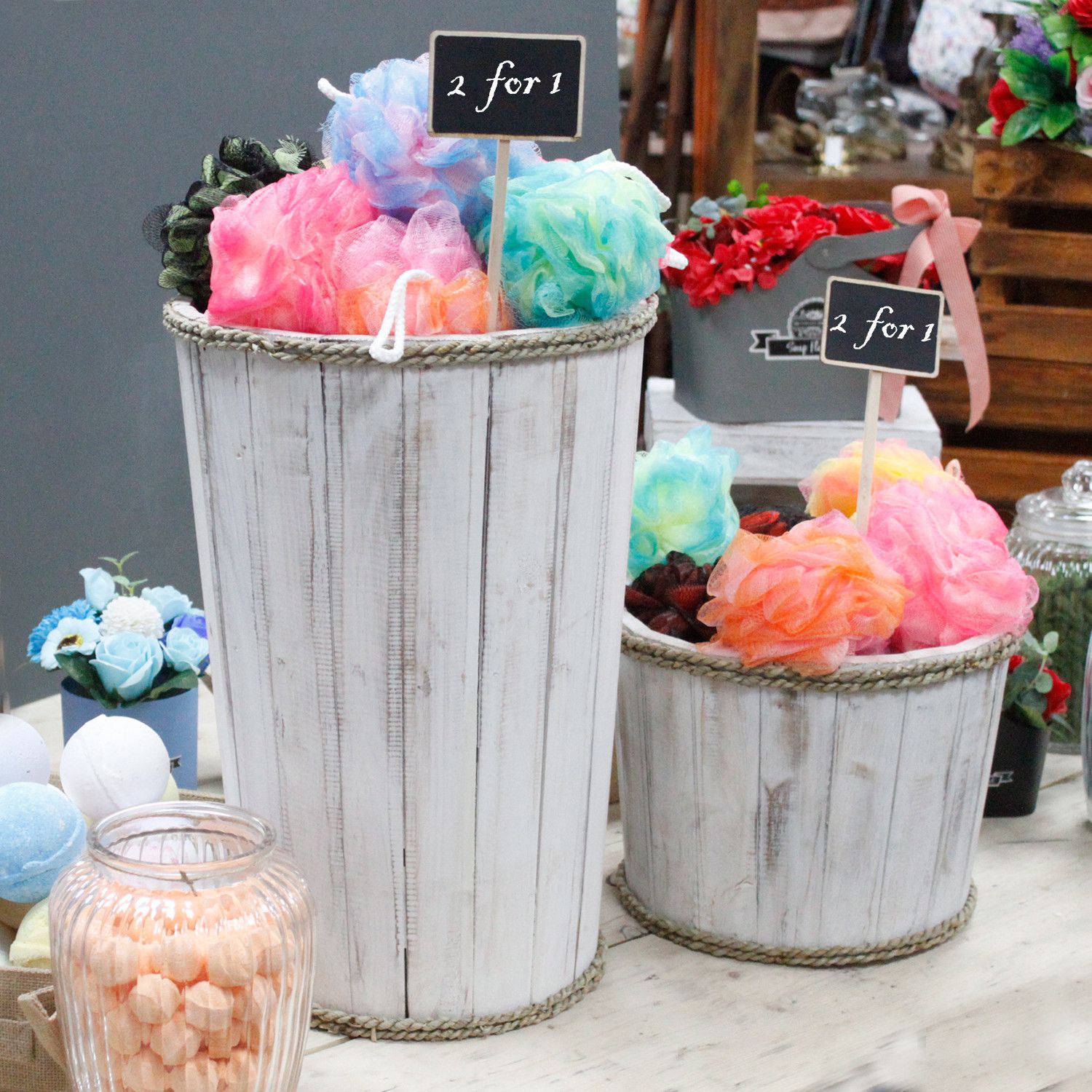 bG9jYWw6Ly9tZWRpYS85Si8wRS82MFIzMEMxRzZNVEswRTlKL2U5ODM0OTA3LmpwZWc.jpg Small Nautical Display Tub - Whitewash 21x29cm - Image 3