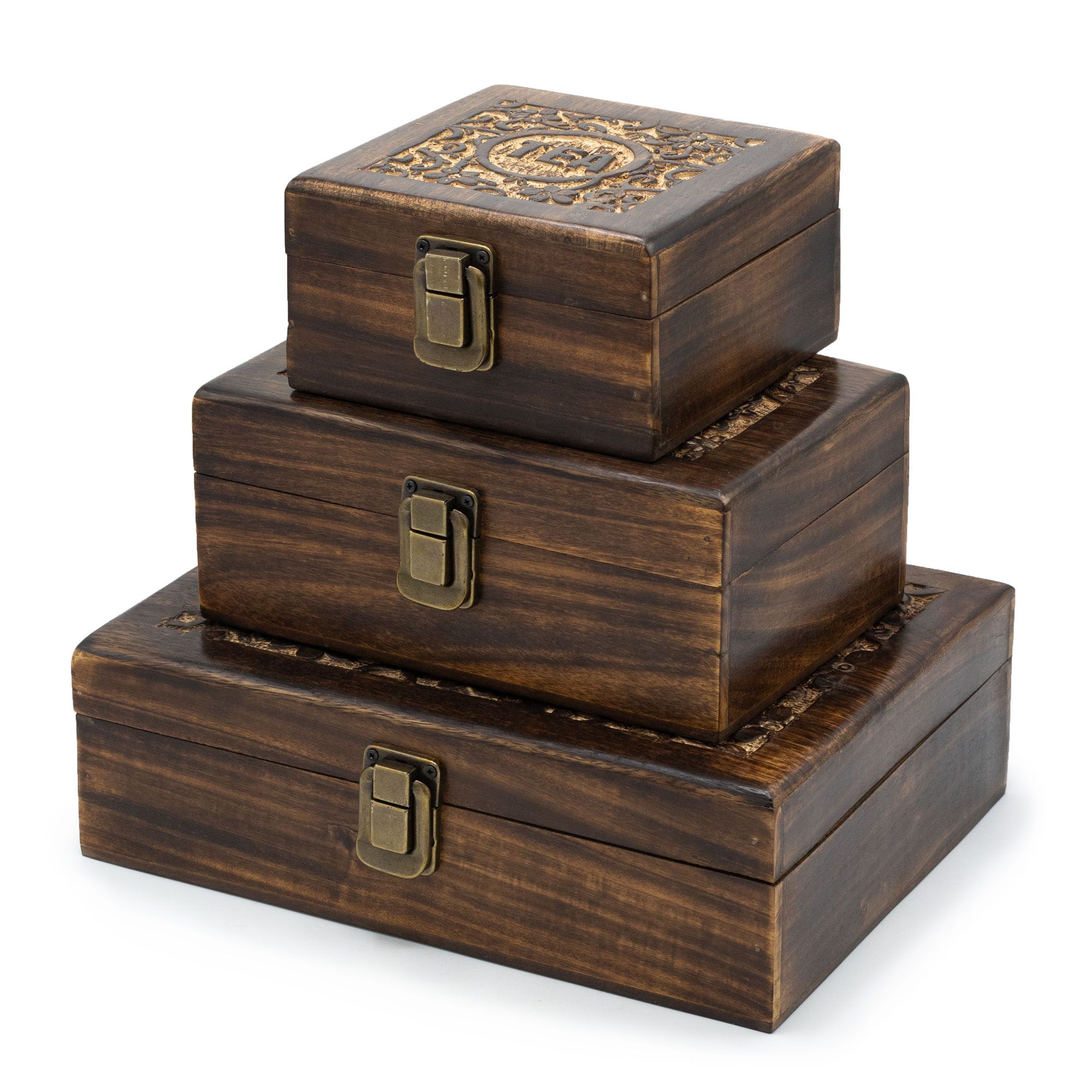 bG9jYWw6Ly9tZWRpYS85Si8wRS82MFIzMEMxRzZXVDMwRTlKL2MyNGE4ZTVkLmpwZWc-1.jpg Mango Carved Tea Box - ( 12 compartments) - Image 2