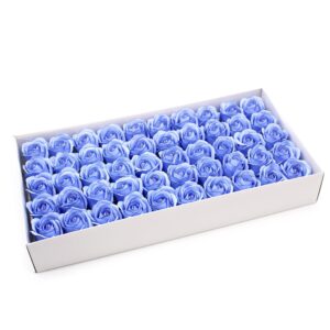 Flores de sabão artesanal - rosa  - azul com borda preta