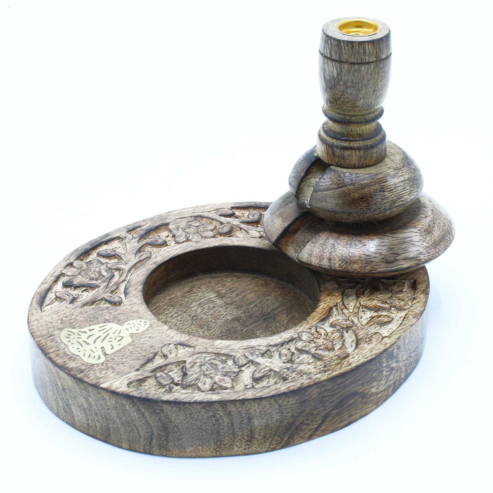 bG9jYWw6Ly9tZWRpYS85Si9FRS82MFIzMEMxRzZSUjNFRTlKL2M2YzM0MjdiLmpwZWc.jpg Med Mango Wood Backflow Burner - Brass Buddha