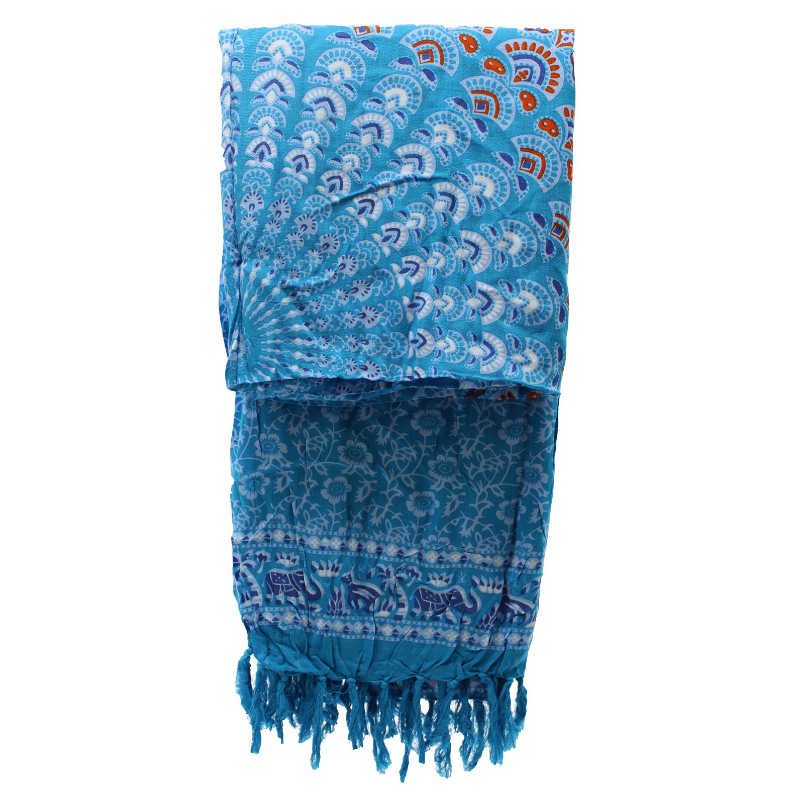 bG9jYWw6Ly9tZWRpYS85Si9HRS82MFIzMEMxRzZNUktHRTlKLzEwOWFjMDZiLmpwZWc.jpg Teal Orange Mandala Sarongs - Image 4
