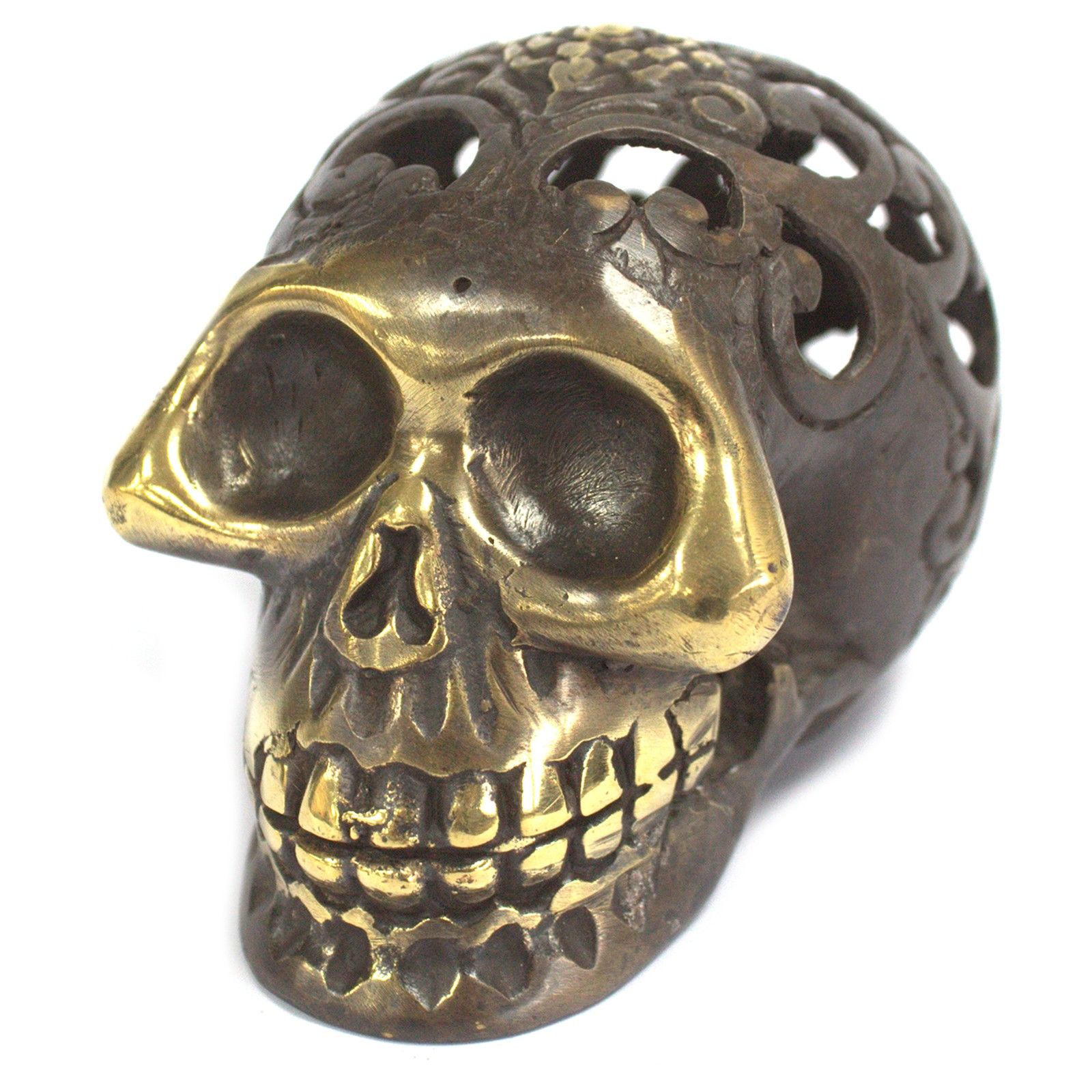 bG9jYWw6Ly9tZWRpYS85Sy80RC82MFIzMEMxRzZNUjM0RDlLLzgzZWY3YjhmLmpwZWc-1.jpg Vintage Brass Skull - Lrg
