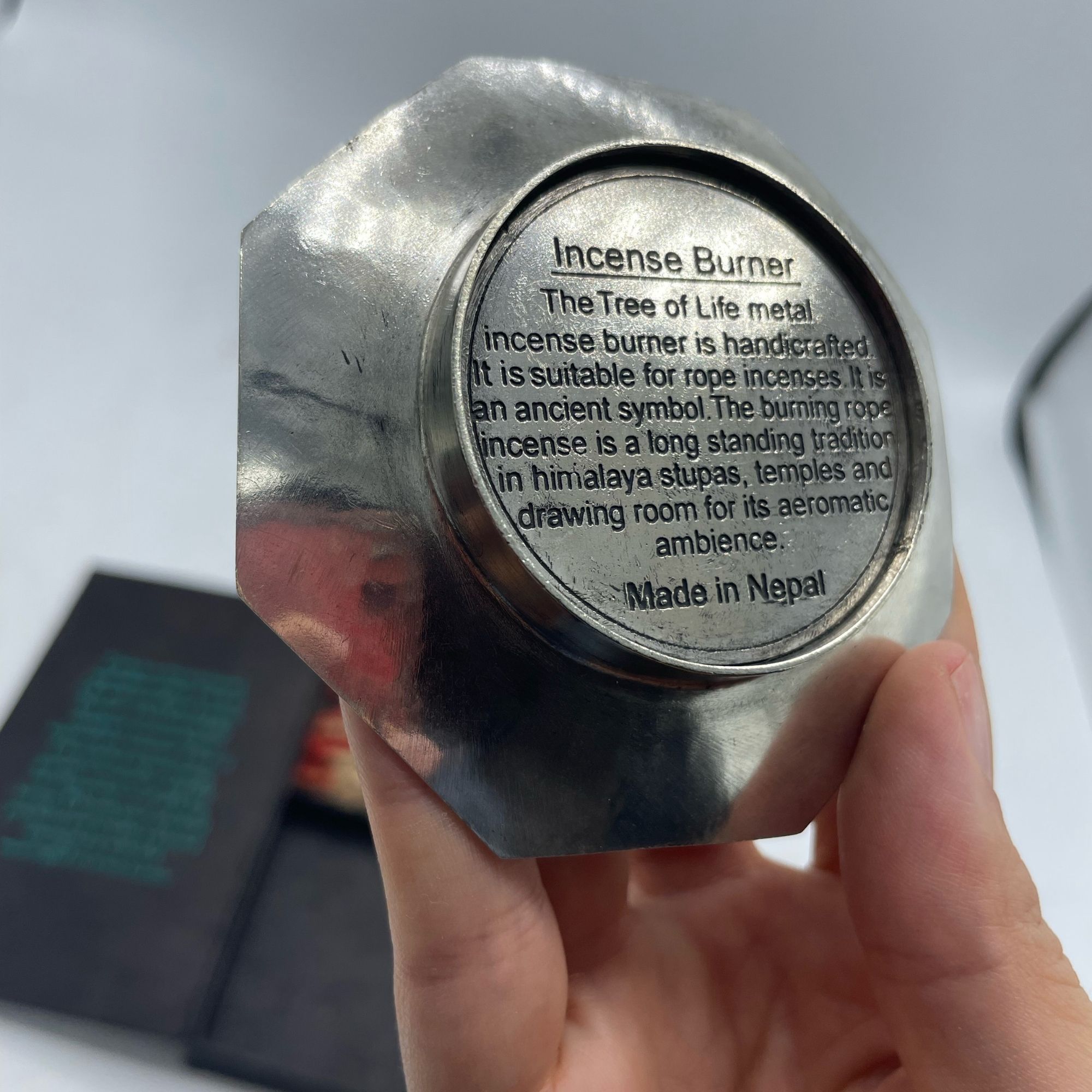 bG9jYWw6Ly9tZWRpYS85Sy8wQy82MFIzMEMxRzZXUkswQzlLLzU0ODRlZDU1LmpwZWc.jpg Rope Incense and Silver Plated Holder Set - Tree of Life - Image 7
