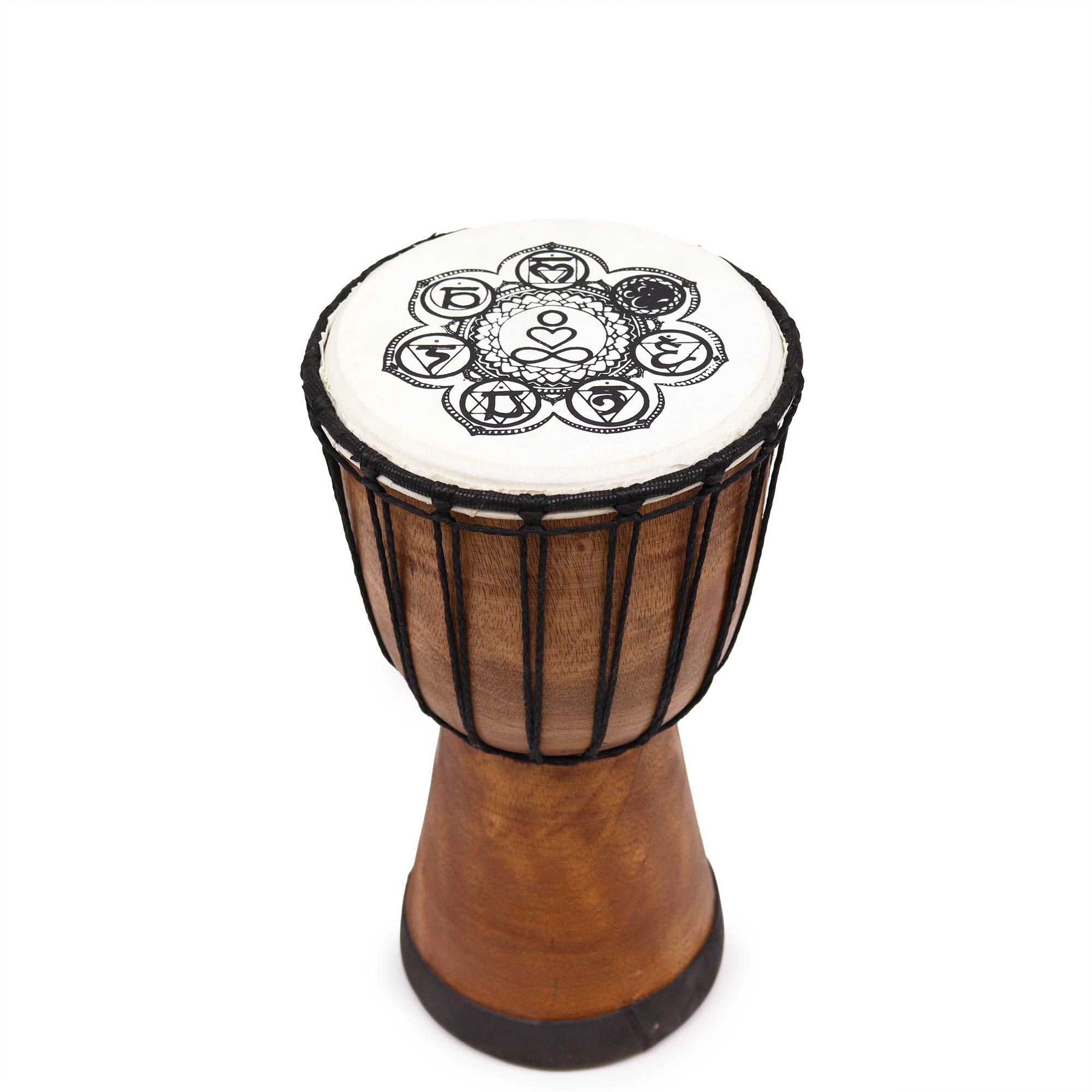 bG9jYWw6Ly9tZWRpYS85Sy9BQy82MFIzMEMxRzZXUjNBQzlLL2JmMGZhMjg1LmpwZWc.jpg Chakra Wide Top Djembe Drum - 17cm - Image 2