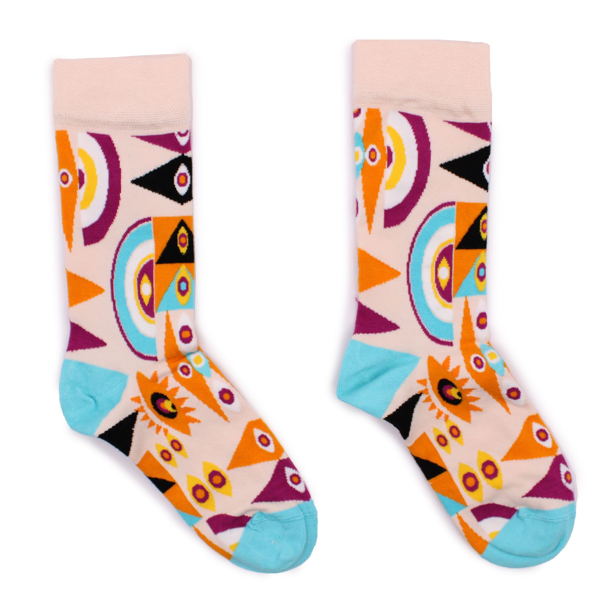 bG9jYWw6Ly9tZWRpYS85Sy9KRS82MFIzMEMxRzZSVjNKRTlLLzBiMWMzM2VjLmpwZWc-1.jpg Hop Hare Bamboo Socks S/M - Psychedelic Evil Eye - Image 5