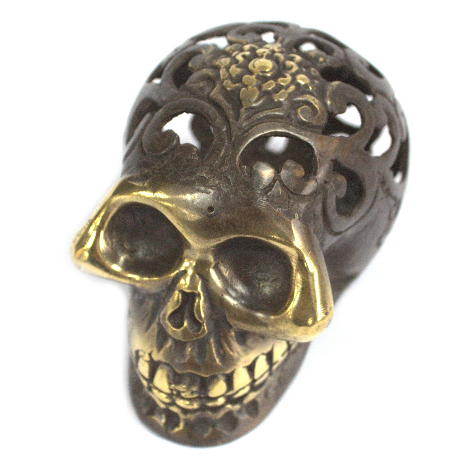 bG9jYWw6Ly9tZWRpYS85TS80RC82MFIzMEMxRzZNUjM0RDlNLzZkM2EwZmQxLmpwZWc-1.jpg Vintage Brass Skull - Lrg - Image 2