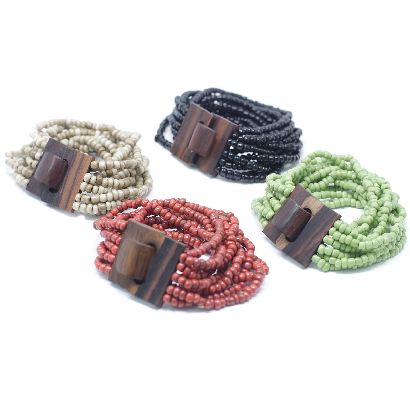 bG9jYWw6Ly9tZWRpYS85TS84RS82MFIzMEMxRzZNVzM4RTlNLzk4MWY5NTI4LmpwZWc.jpg Multi-Bead Bangle Wooden Clasp - Assorted Colours