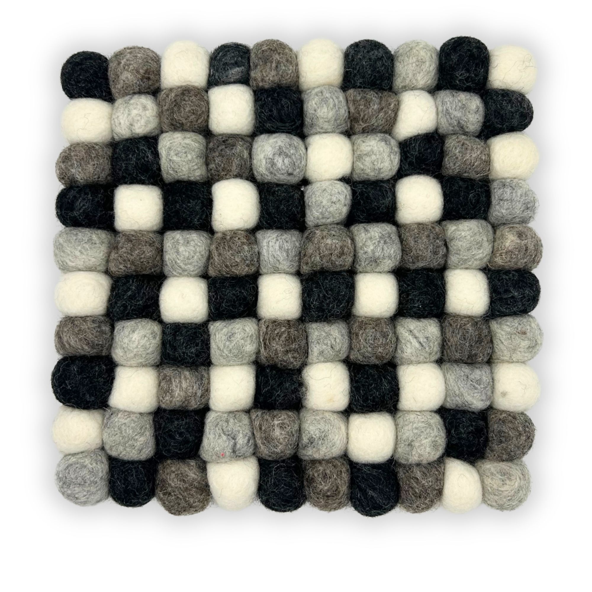 bG9jYWw6Ly9tZWRpYS85TS8wQy82MFIzMEMxSDc0U0swQzlNLzhhY2U2ODM1LmpwZWc.jpg Felt Ball Square Placemat -Multi Grey Colour - Image 2