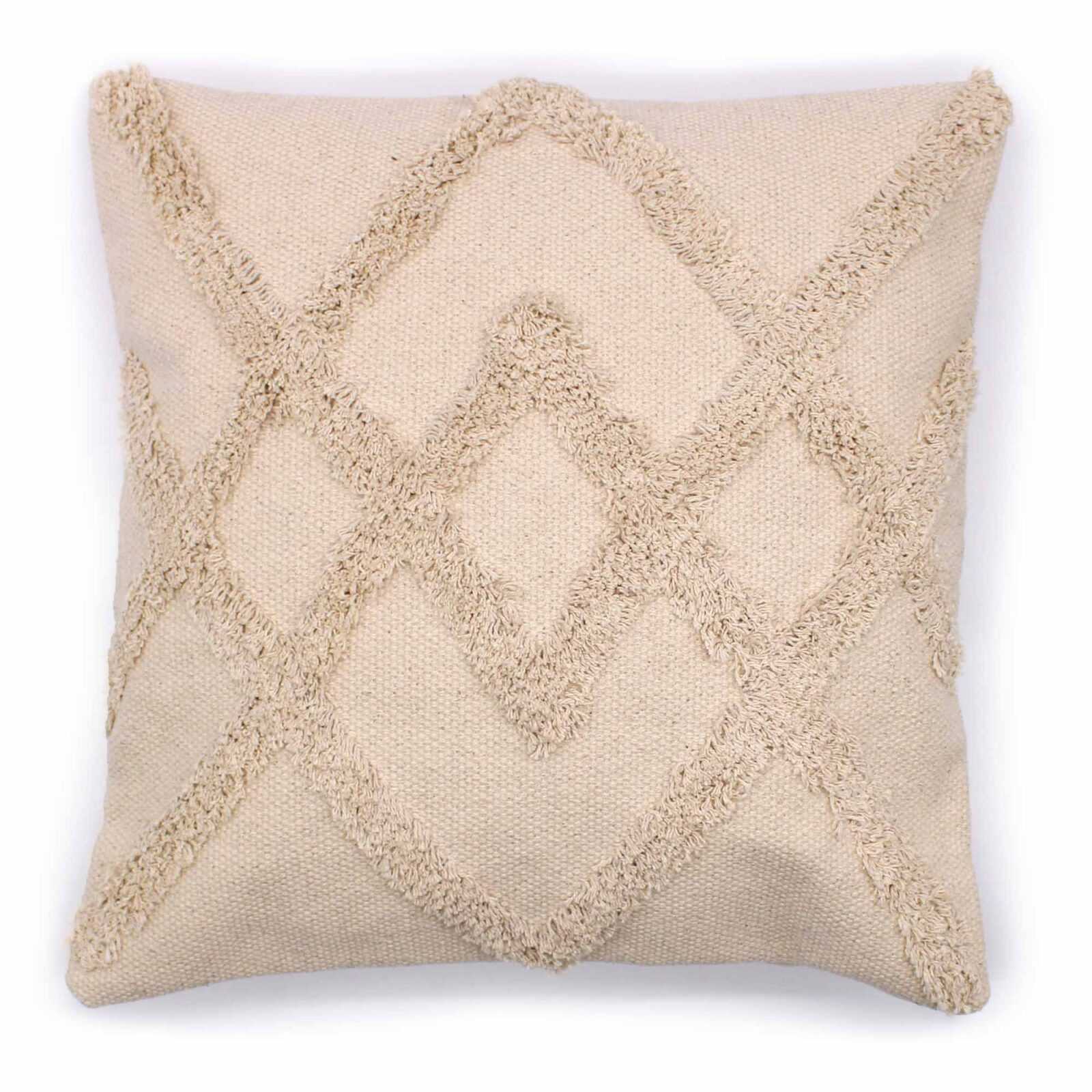 bG9jYWw6Ly9tZWRpYS85Ti80RC82MFIzMEMxRzZSVks0RDlOLzA0NmVmMmRlLmpwZWc-2.jpg Classic Cushion Cover - Cream Lux Criss-Cross - 45x45cm