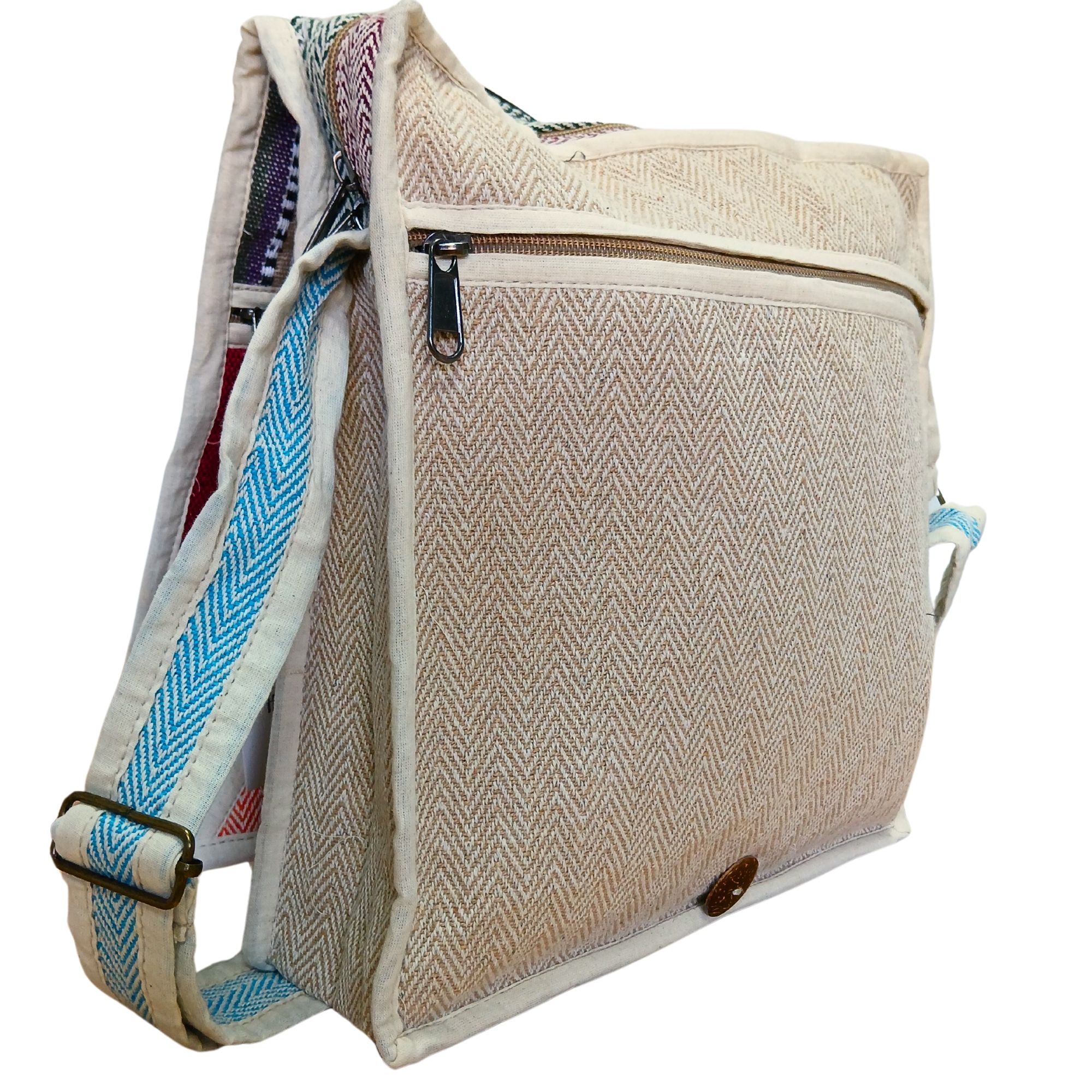 bG9jYWw6Ly9tZWRpYS85Ti8wQy82MFIzMEMxRzZXVEswQzlOL2VmOTVjNjAyLmpwZWc.jpg Hemp Laptop Messenger Bag - Triangle - Image 4