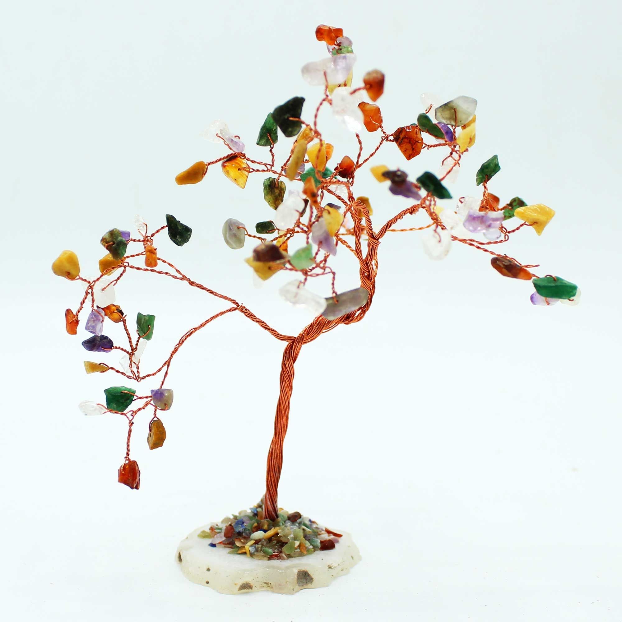 bG9jYWw6Ly9tZWRpYS85Ti9DRS82MFIzMEMxRzZXUjNDRTlOLzYyMWMxMmM2LmpwZWc.jpg Lrg Gemstone Tree - Multi Stones on Natural Agate Base (100 stones) - Image 2