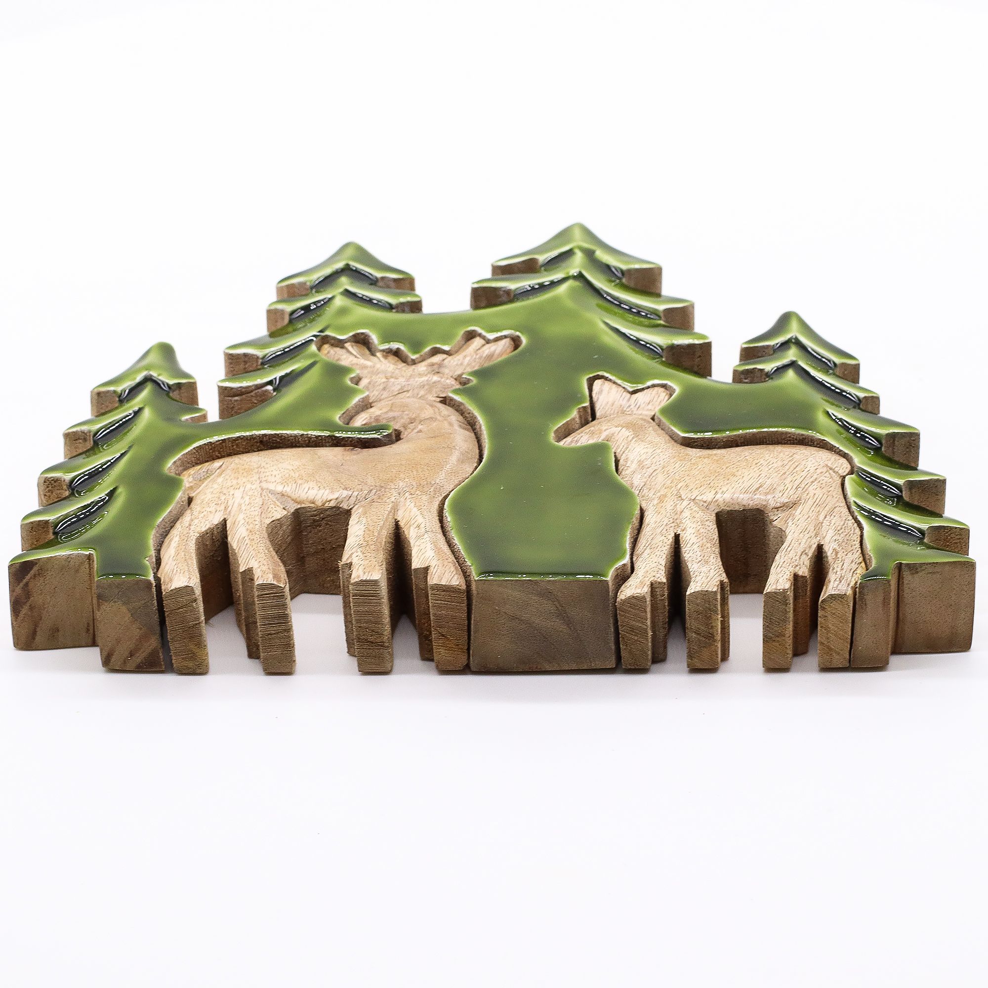 bG9jYWw6Ly9tZWRpYS85Ti9KRS82MFIzMEMxSjYwV0tKRTlOLzIxOGRjYjc5LmpwZw-1.jpg Lost in the Forrest - Two Dear in the Forrest 3D Wooden Decoration - 18x23cm - Image 11