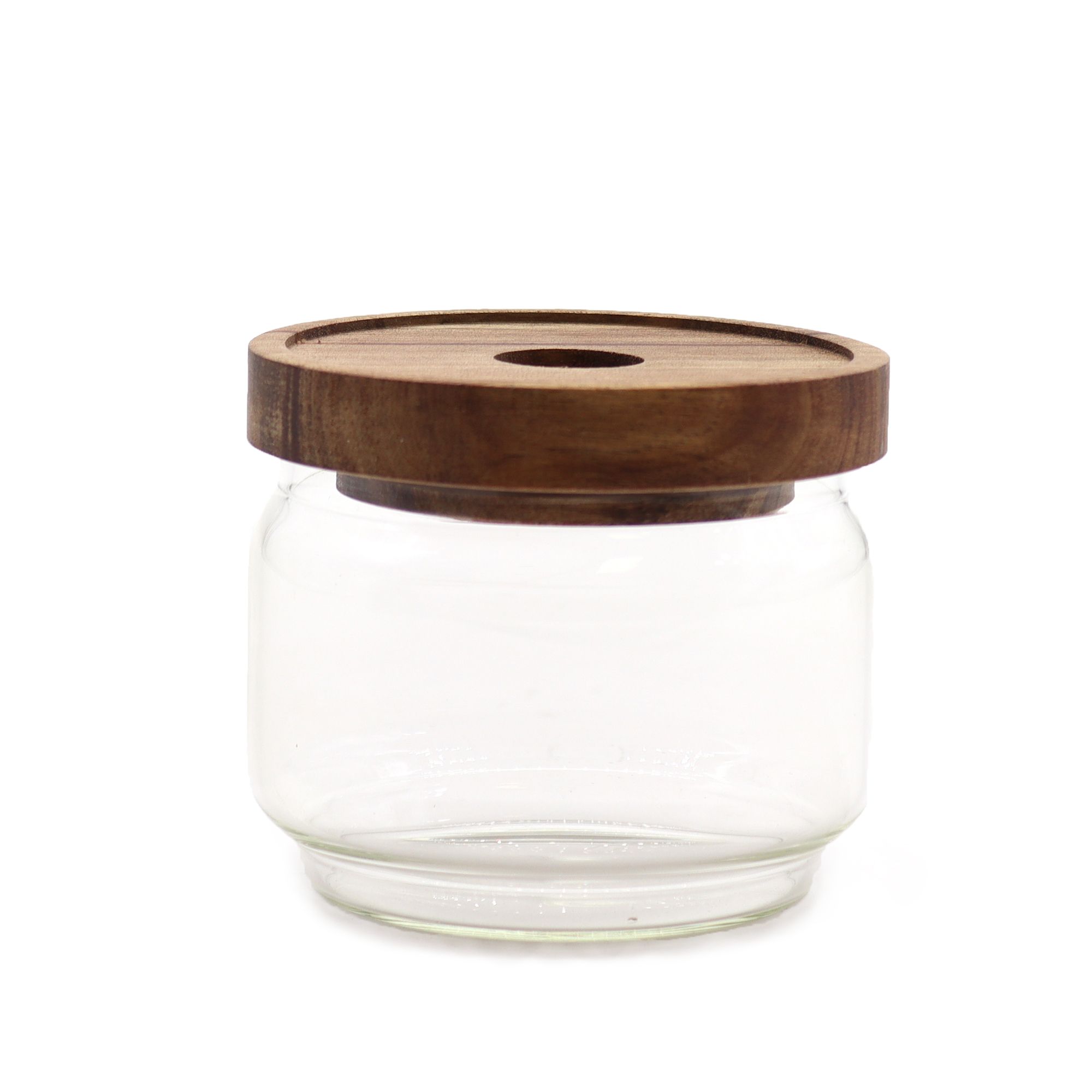 bG9jYWw6Ly9tZWRpYS85UC82RC82MFIzMEMxSDc0UjM2RDlQLzYxNWRjOTRhLmpwZWc.jpg Cottage Bamboo Glass Jar - 7cm - Image 2