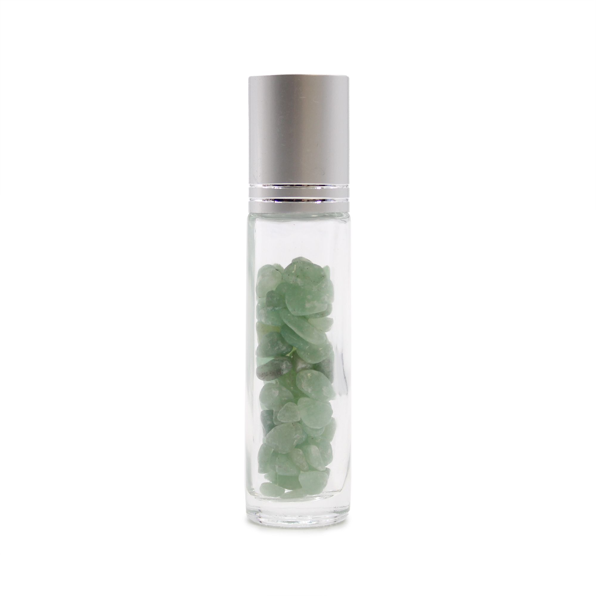 bG9jYWw6Ly9tZWRpYS85UC9DRS82MFIzMEMxRzZSVktDRTlQL2Q2MGRmNTAyLmpwZWc.jpg Gemstone Essential Oil Roller Bottle - Aventurine - Silver Cap - Image 2
