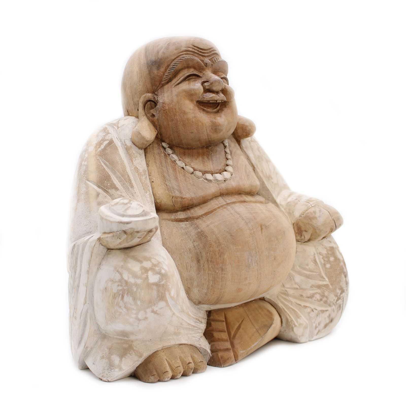 bG9jYWw6Ly9tZWRpYS85UC9FQy82MFIzMEMxRzZSVDNFQzlQLzM5NTRkZWY5LmpwZWc-1.jpg Happy Buddha - Whitewash 30cm - Image 3