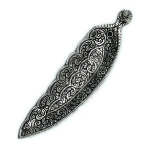 Polished Aluminum Buddha Long Shaped Incense Holder 23cm