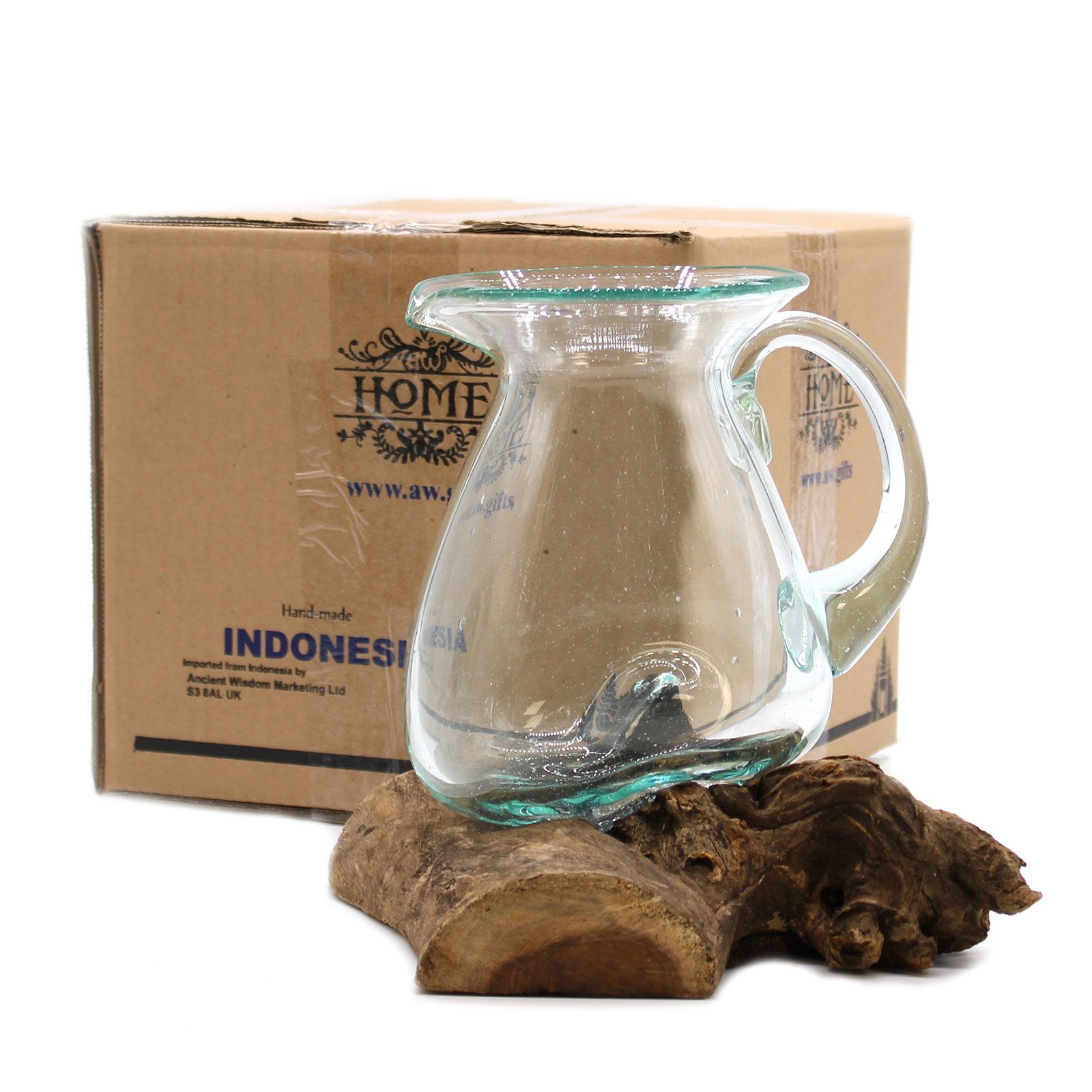 bG9jYWw6Ly9tZWRpYS85US8yRS82MFIzMEMxRzZNVksyRTlRL2E2MTBmNWIwLmpwZWc.jpg Molten Glass on Wood- Water Jug - Image 5