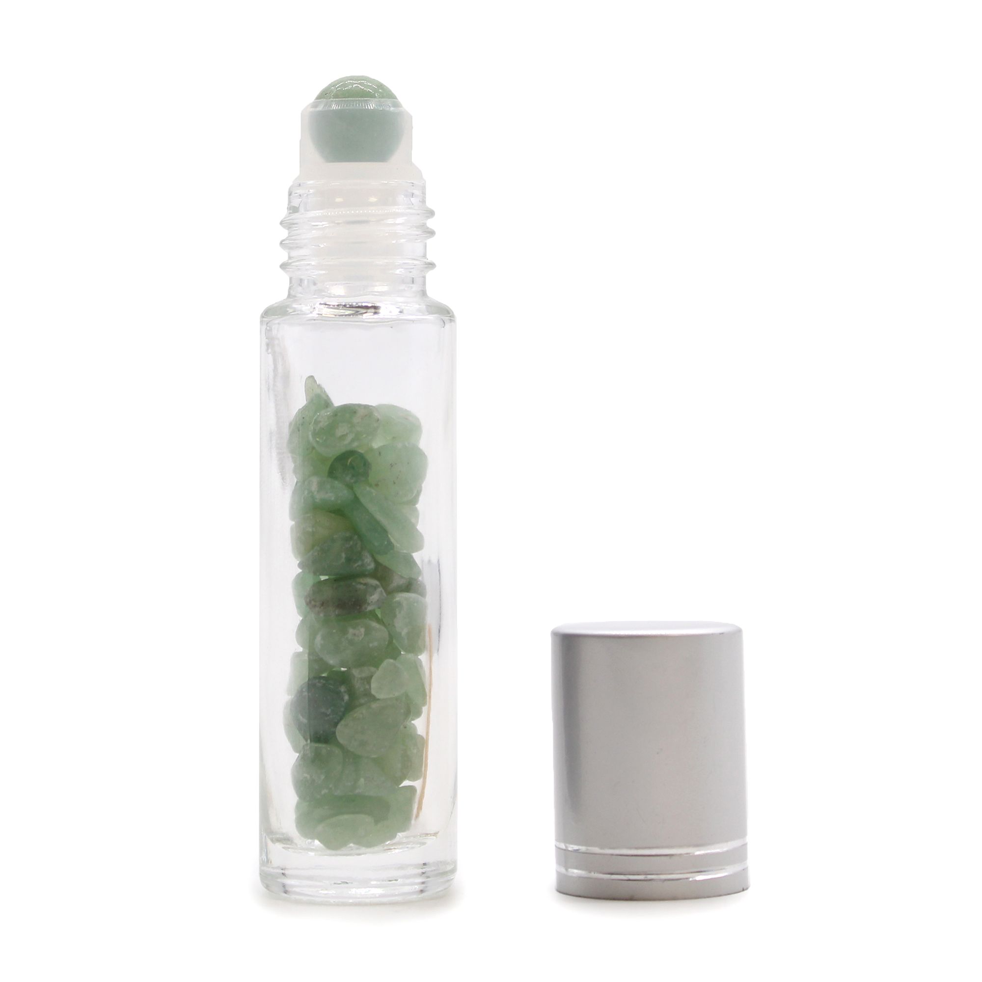 bG9jYWw6Ly9tZWRpYS85US9DRS82MFIzMEMxRzZSVktDRTlRL2NhYzc3MGE0LmpwZWc.jpg Gemstone Essential Oil Roller Bottle - Aventurine - Silver Cap