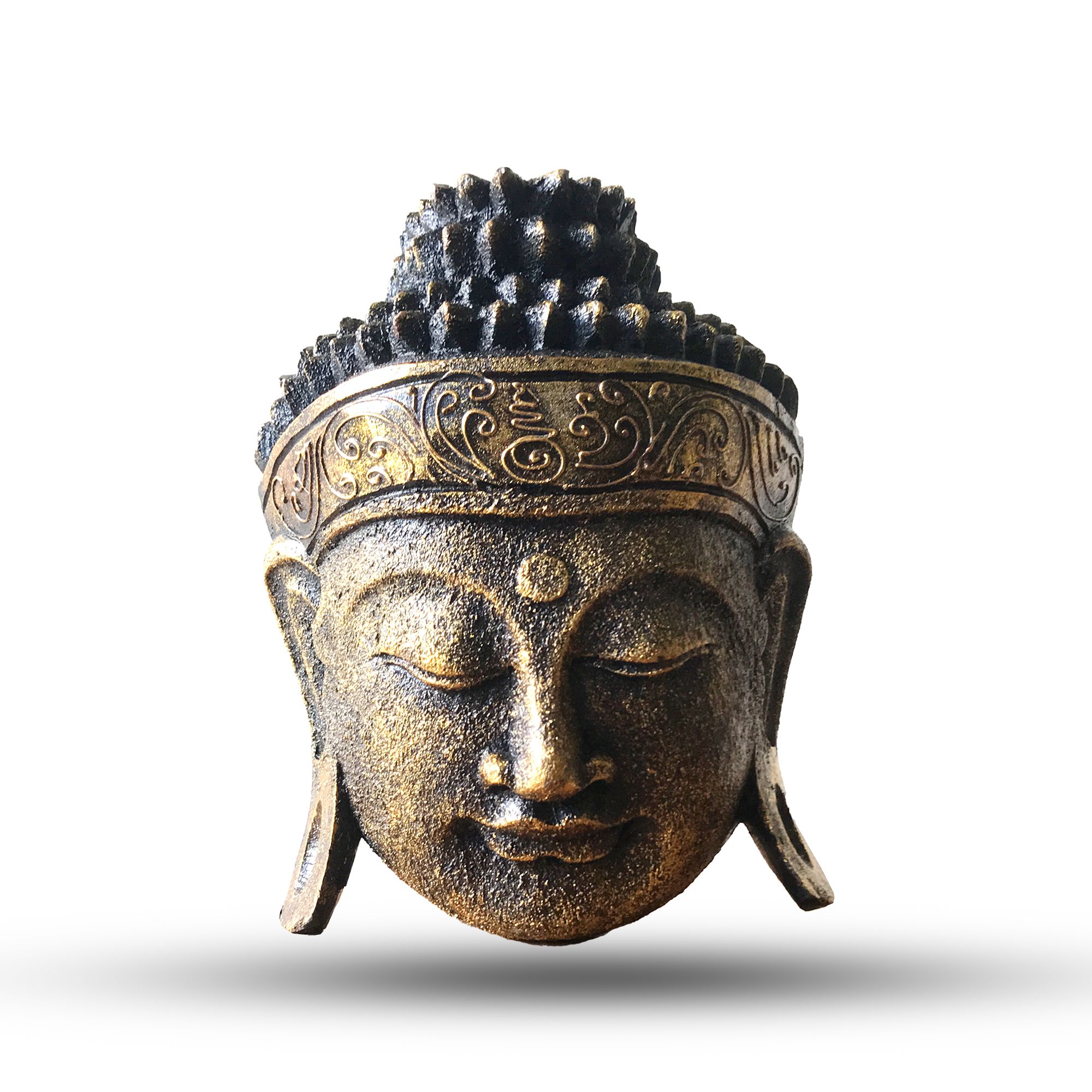 bG9jYWw6Ly9tZWRpYS85Ui9DQy82MFIzMEMxRzZXUzNDQzlSLzRhNmQ3ZTc1LmpwZWc.jpg Home Decoration Buddha Head - 25cm - Gold Shine Finish