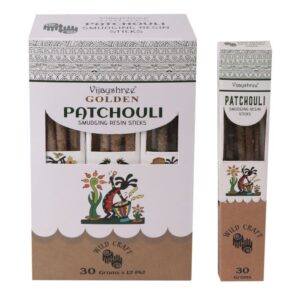 30g Golden Patchouli Smudging Resin Sticks