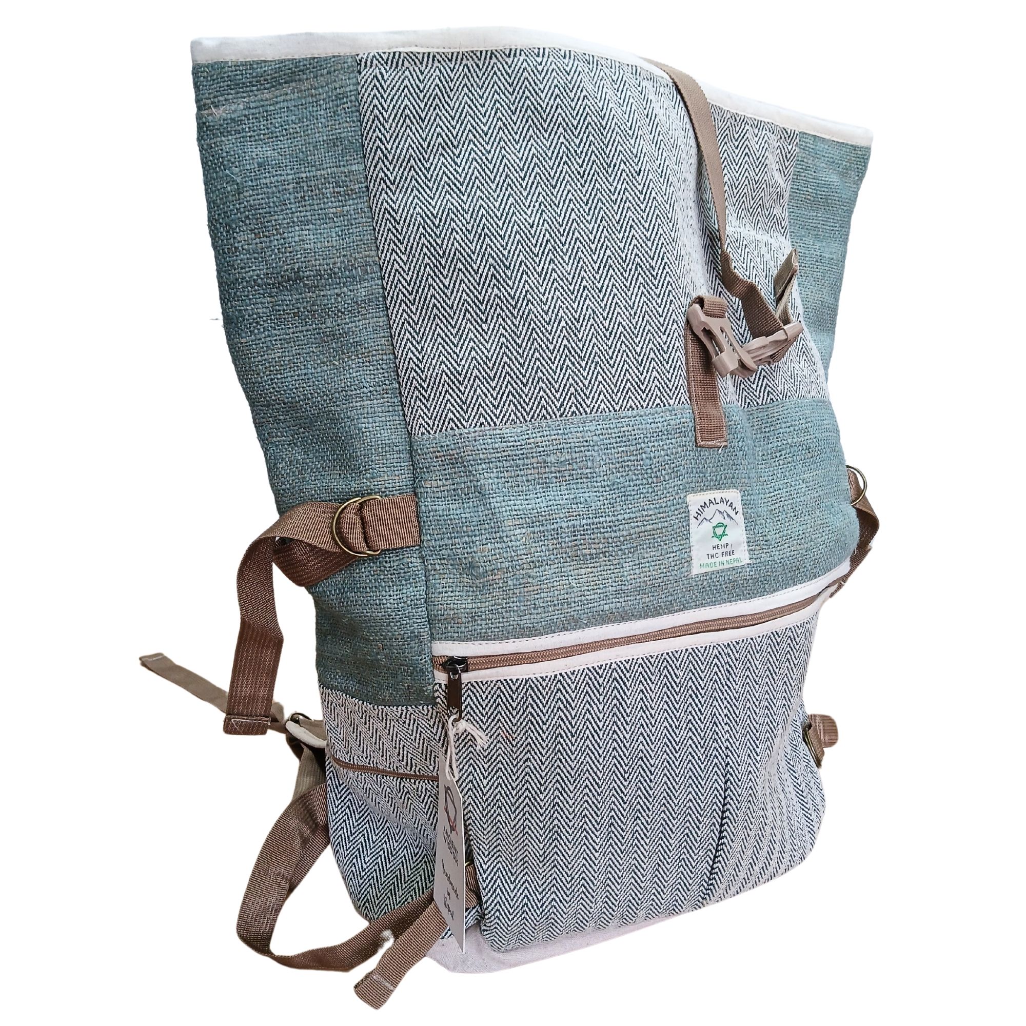 bG9jYWw6Ly9tZWRpYS85Uy9KRS82MFIzMEMxRzZXVDNKRTlTL2E5MDIzY2E1LmpwZWc.jpg Hemp Trekking Rolling Backpack - Sage - Image 2