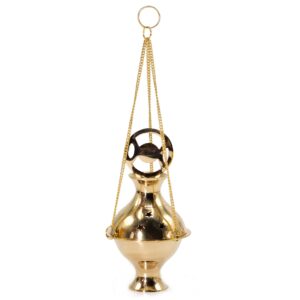 Hanging Brass Incense Burner - Three Phase Moon