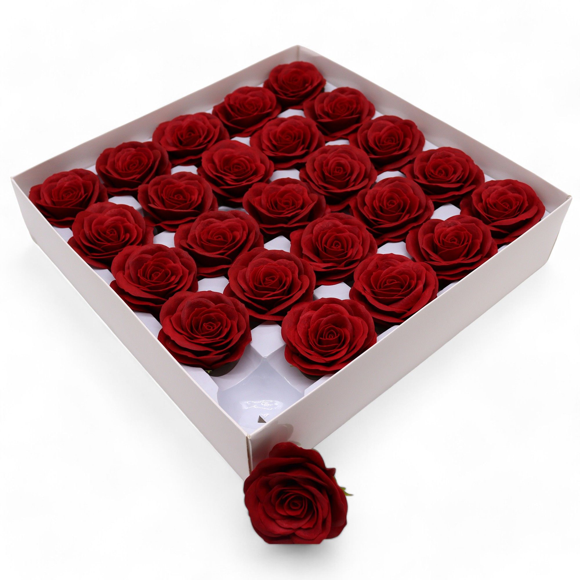 bG9jYWw6Ly9tZWRpYS8xRy8yQy82MFIzMEMxRzZXU0syQzFHLzJhODAwMTYxLmpwZWc.jpg Flores de Sabão Artesanal Grandes (7 Camadas) Rosas Vintage - Vermelho de Meia Noite - Image 3