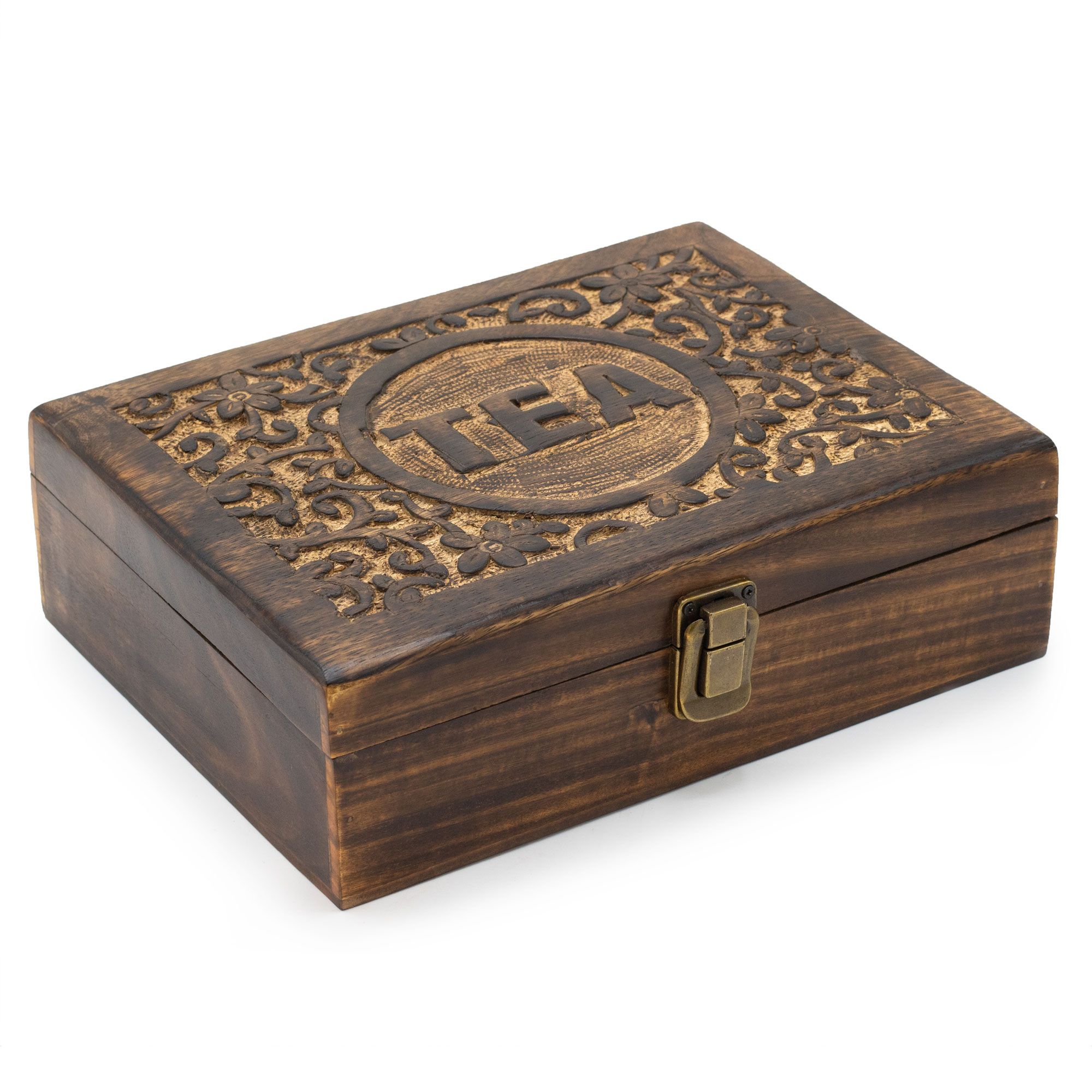 bG9jYWw6Ly9tZWRpYS8xRy8yQy82MFIzMEMxRzZXVDMyQzFHL2FhNTNkYmZiLmpwZWc.jpg Mango Carved Tea Box - ( 12 compartments)