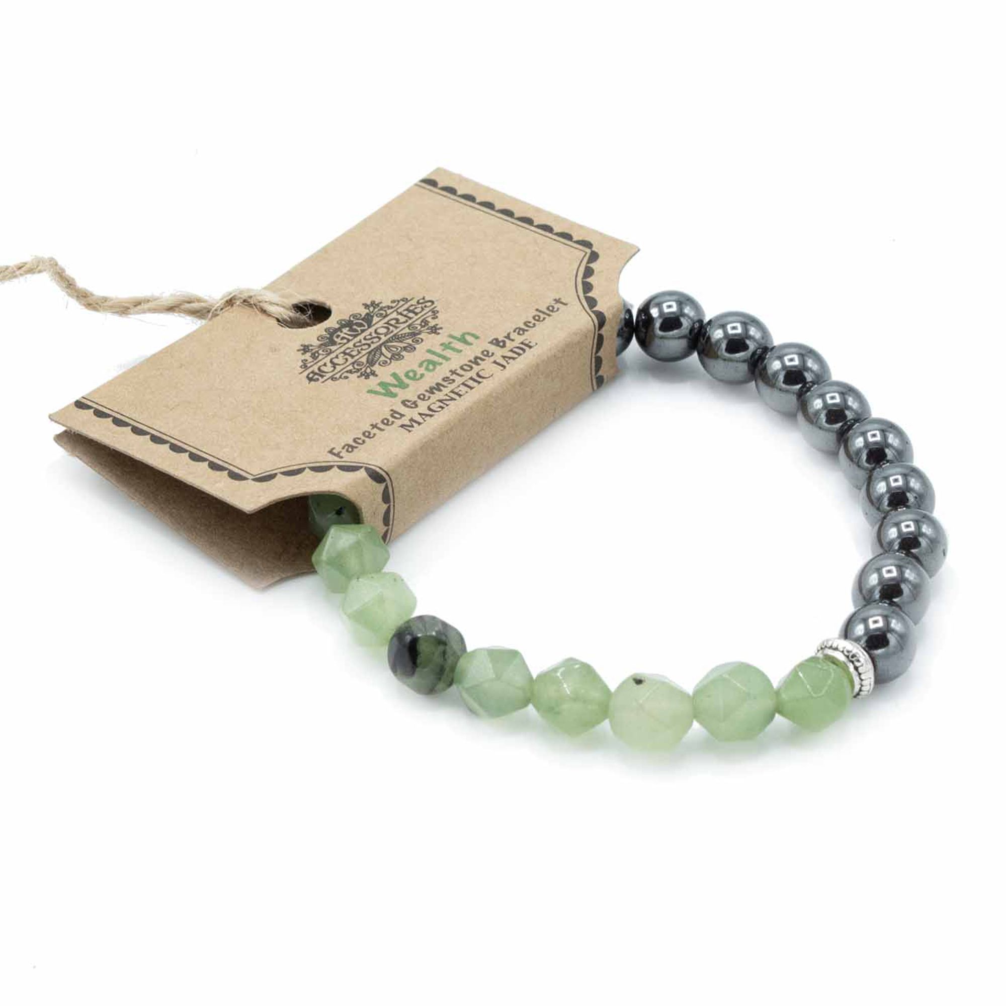 bG9jYWw6Ly9tZWRpYS8xRy9BRC82MFIzMEMxRzZSVktBRDFHL2IxOTAyNTJkLmpwZWc.jpg Faceted Gemstone Bracelet - Magnetic Jade