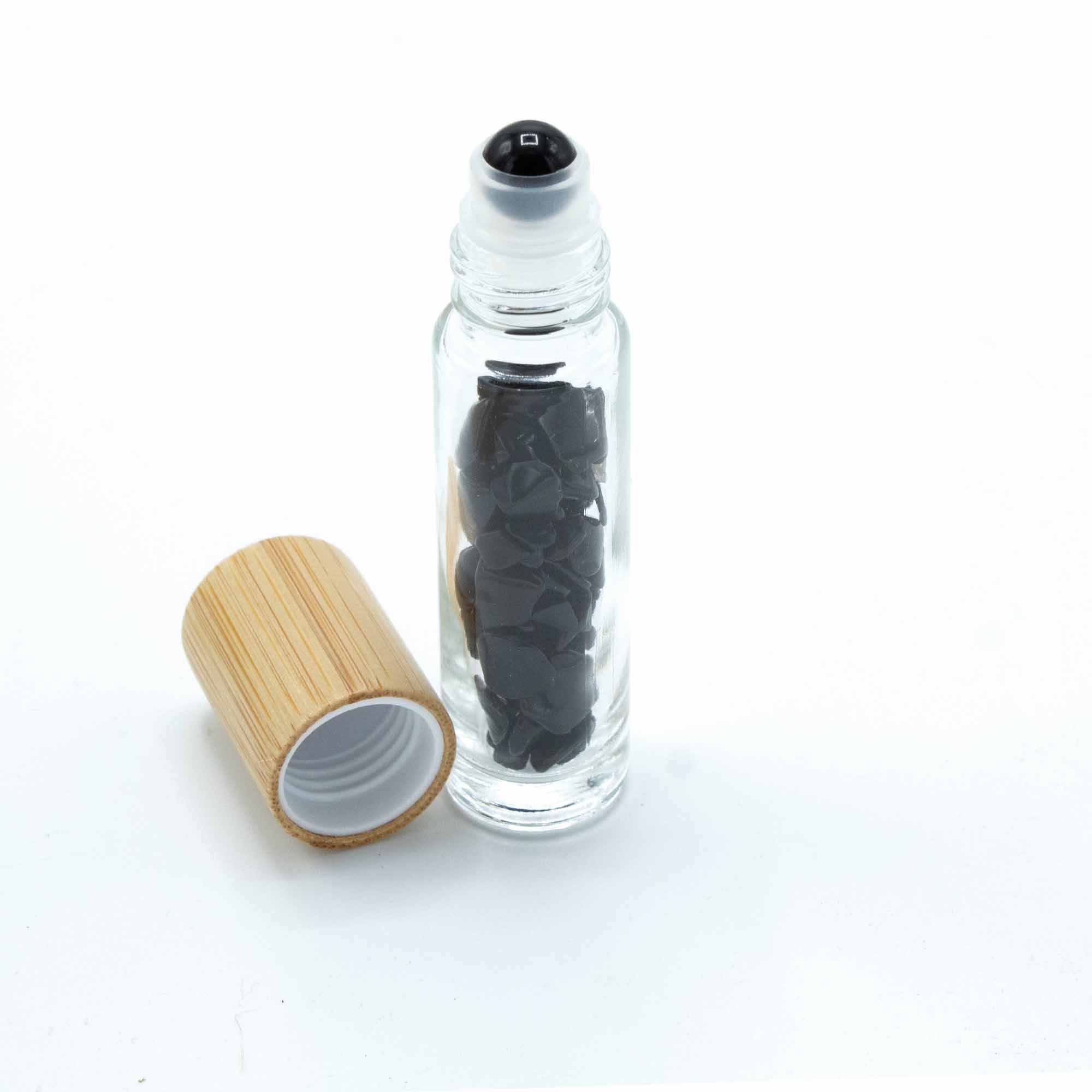 bG9jYWw6Ly9tZWRpYS8xSC9DRS82MFIzMEMxRzZSVktDRTFIL2ZlOGUwZmM1LmpwZWc.jpg Gemstone Essential Oil Roller Bottle - Black Tourmaline - Wooden Cap - Image 4