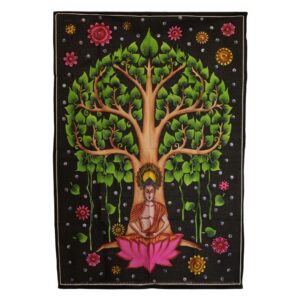 Cotton Wall Art (70x110cm) - Buddha Bodhi Tree