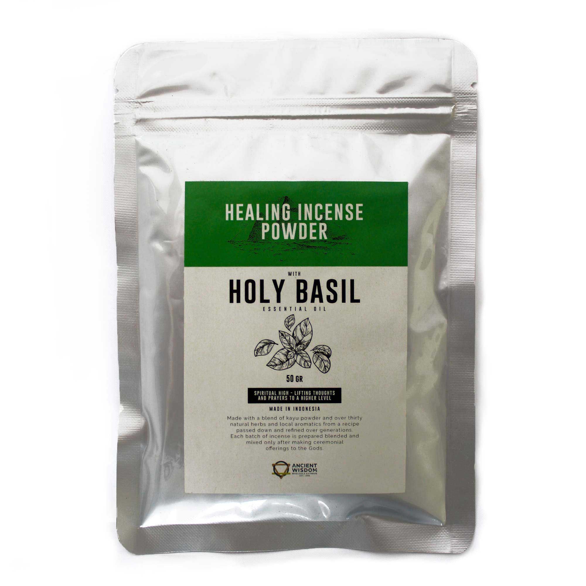 bG9jYWw6Ly9tZWRpYS8xSi82RS82MFIzMEMxRzZSVzM2RTFKL2VlZmE2MmUyLmpwZWc.jpg Healing Incense Powder - Holy Basil 50gm