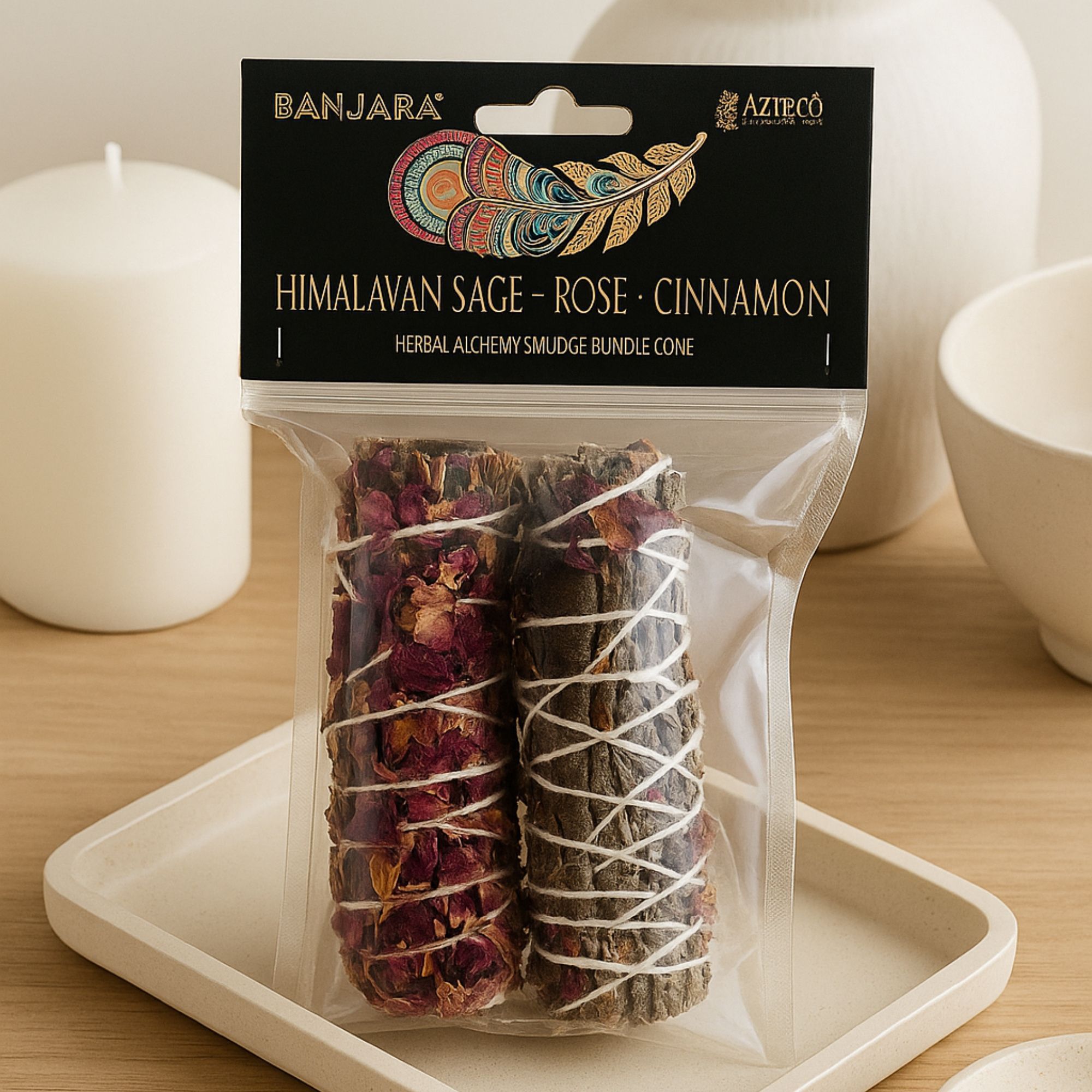 bG9jYWw6Ly9tZWRpYS8xSi8yRC82MFIzMEMxSjY0UksyRDFKL2IyZmI5NmJmLmpwZw.jpg Banjara Smudge - Vetiver and Pachuli - Image 3