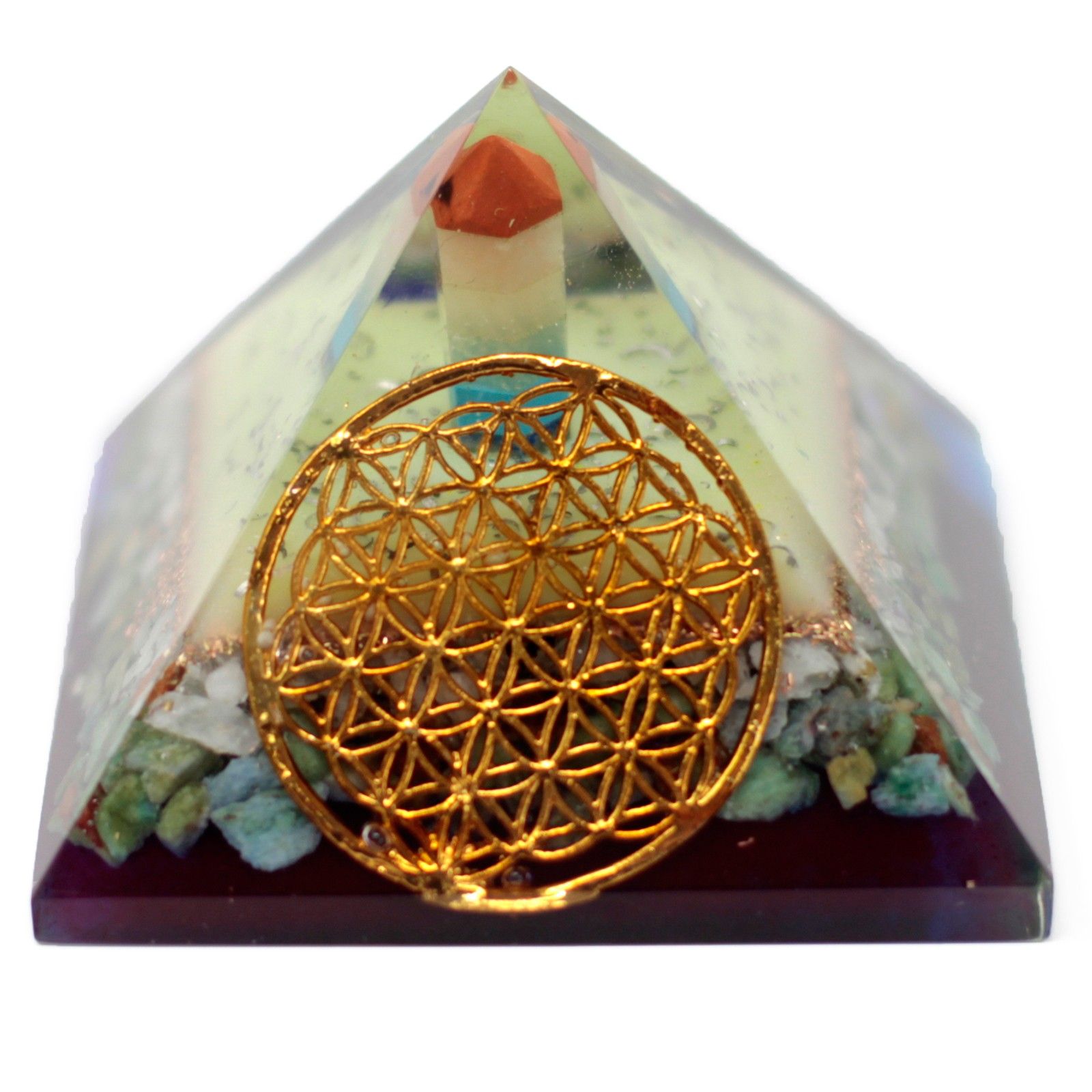 bG9jYWw6Ly9tZWRpYS8xSi9BRS82MFIzMEMxRzZNUzNBRTFKL2RjYTg4YjFiLmpwZWc.jpg Lrg Organite Pyramid 80mm - Flower of life symbol