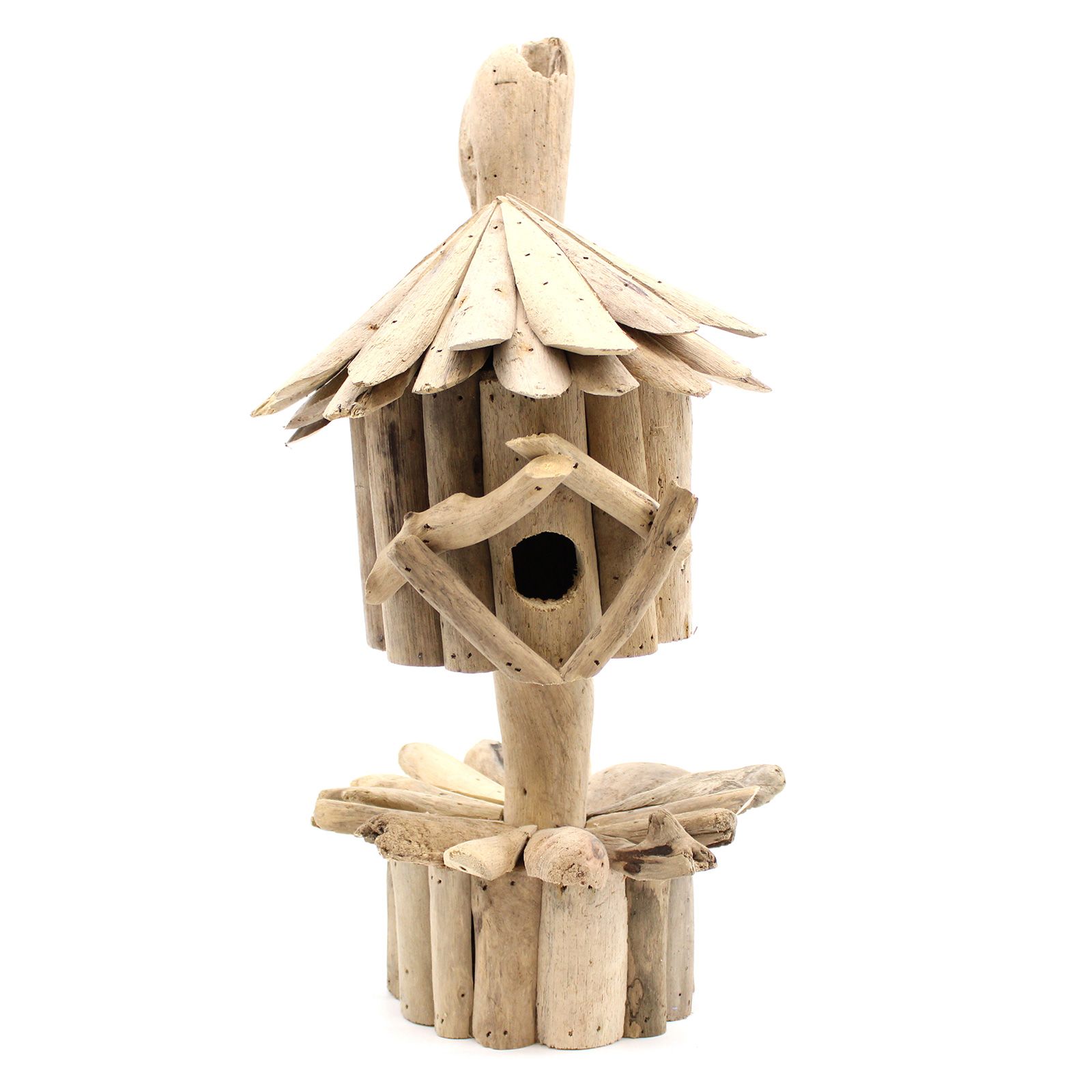 bG9jYWw6Ly9tZWRpYS8xSi9FQy82MFIzMEMxRzZSVDNFQzFKLzlkYzhiMGEwLmpwZWc.jpg Driftwood Birdbox - On Stand - Image 2
