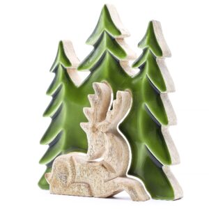 Lost in the Forrest - Stag in the Forrest 3D Wooden Decoration - 23x20cm